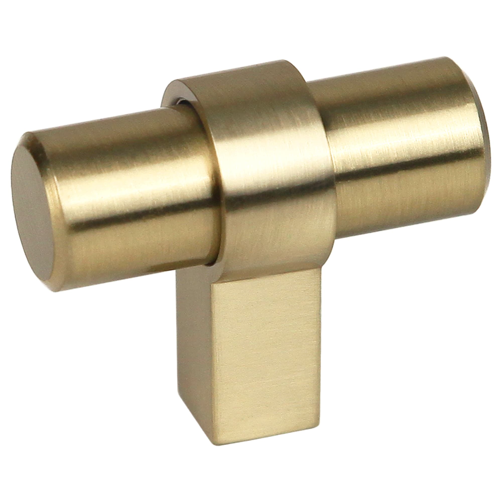 Design House 188102 Emery 1-3/4-in Satin Gold Cylindrical Contemporary Cabinet Knob 5 -Pack