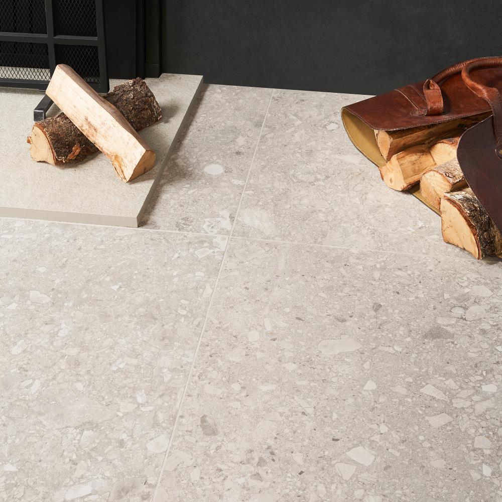 Artmore Tile Venitia Gray 24-in x 24-in Matte Porcelain Stone Look ...