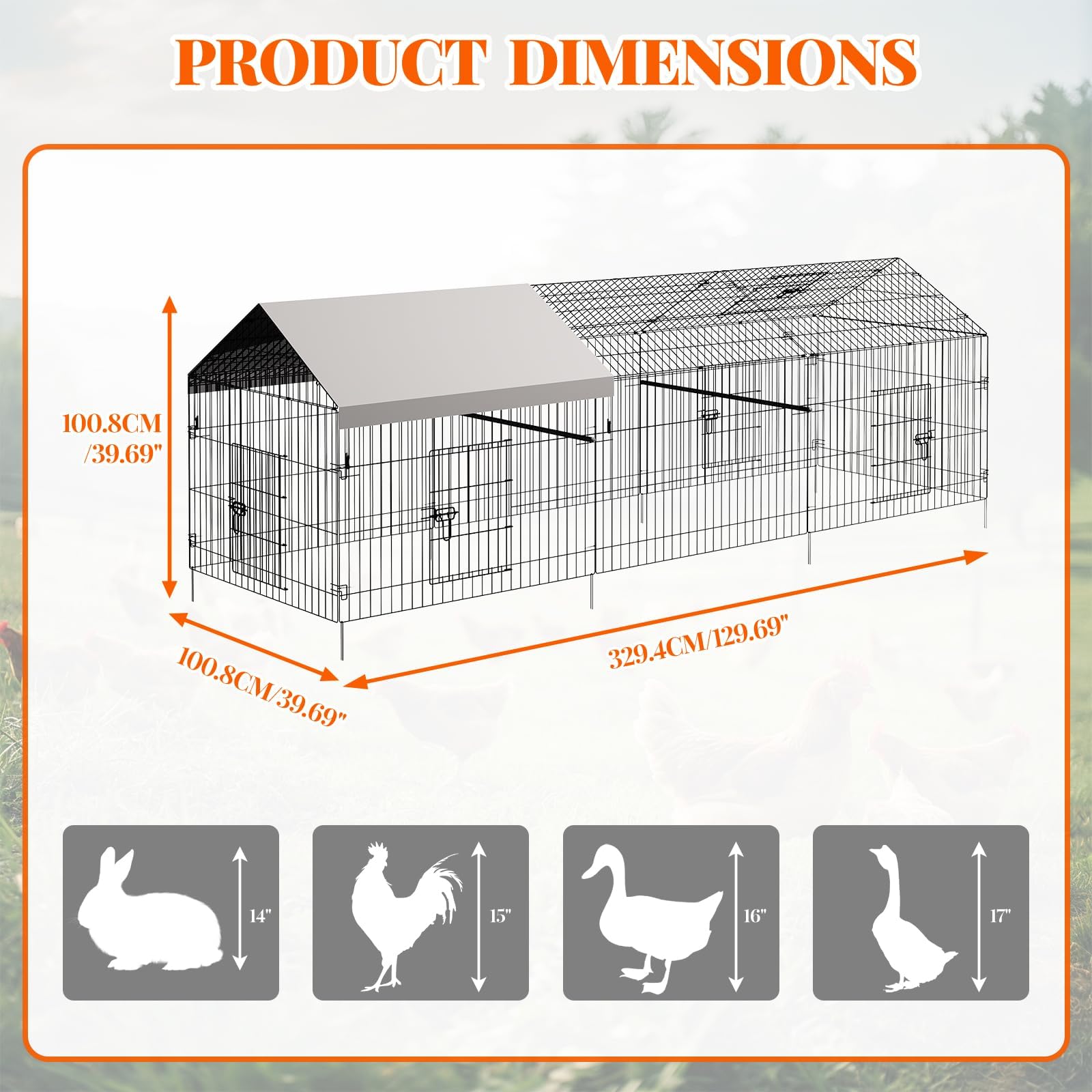 Qeetex WLS-PHO-33E4RQ7C Chicken-Coops-Rabbit-Hutches - View #3