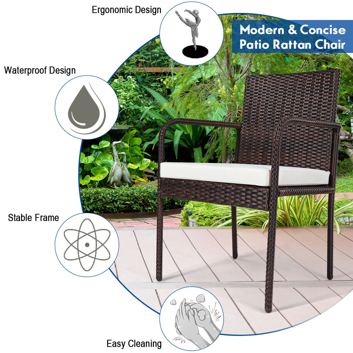 Forclover HYFE-70403 Patio-Chairs - View #2
