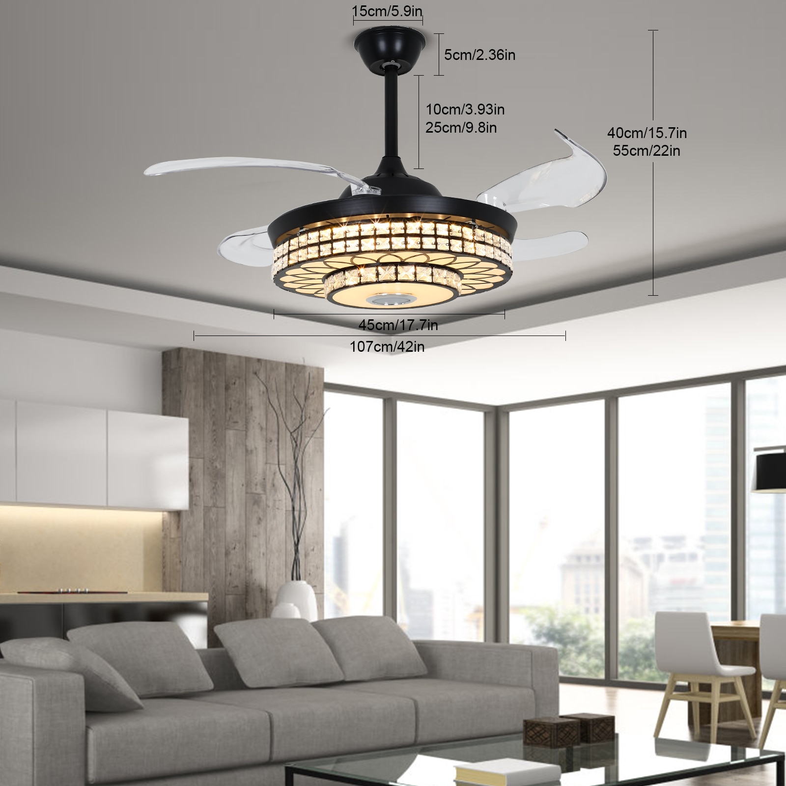 Oukaning JZUCODB6NSHCX Ceiling-Fans - View #3