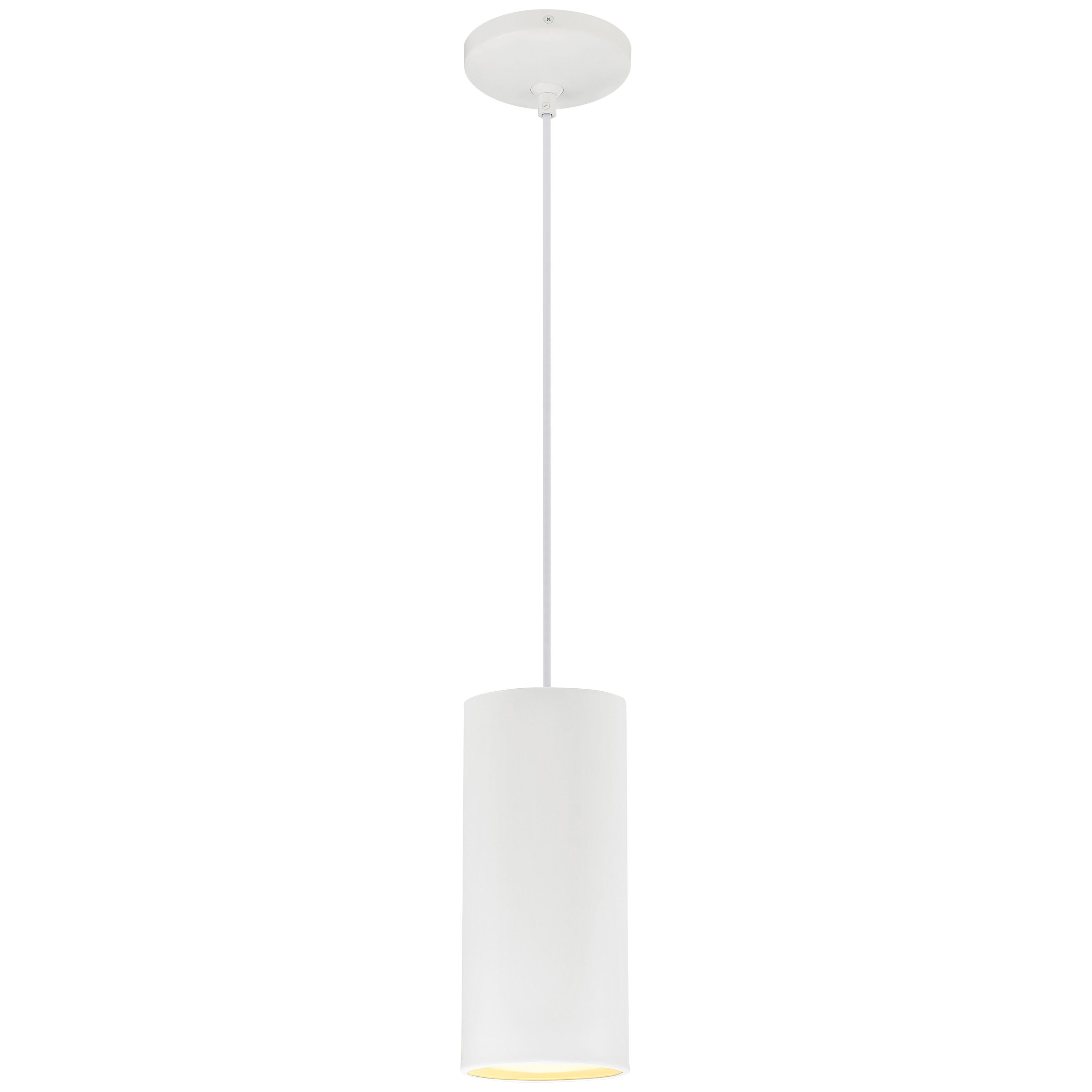 Access Lighting 29001LEDDLP-MWH-C Pilson White Modern/contemporary Cylinder Medium Hanging Pendant light