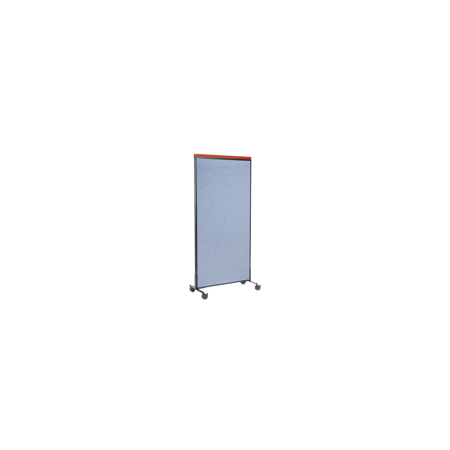 Global Industrial 695792MBL 36-14-inW x 100-12-inH Deluxe Mobile Office Partition Panel Blue