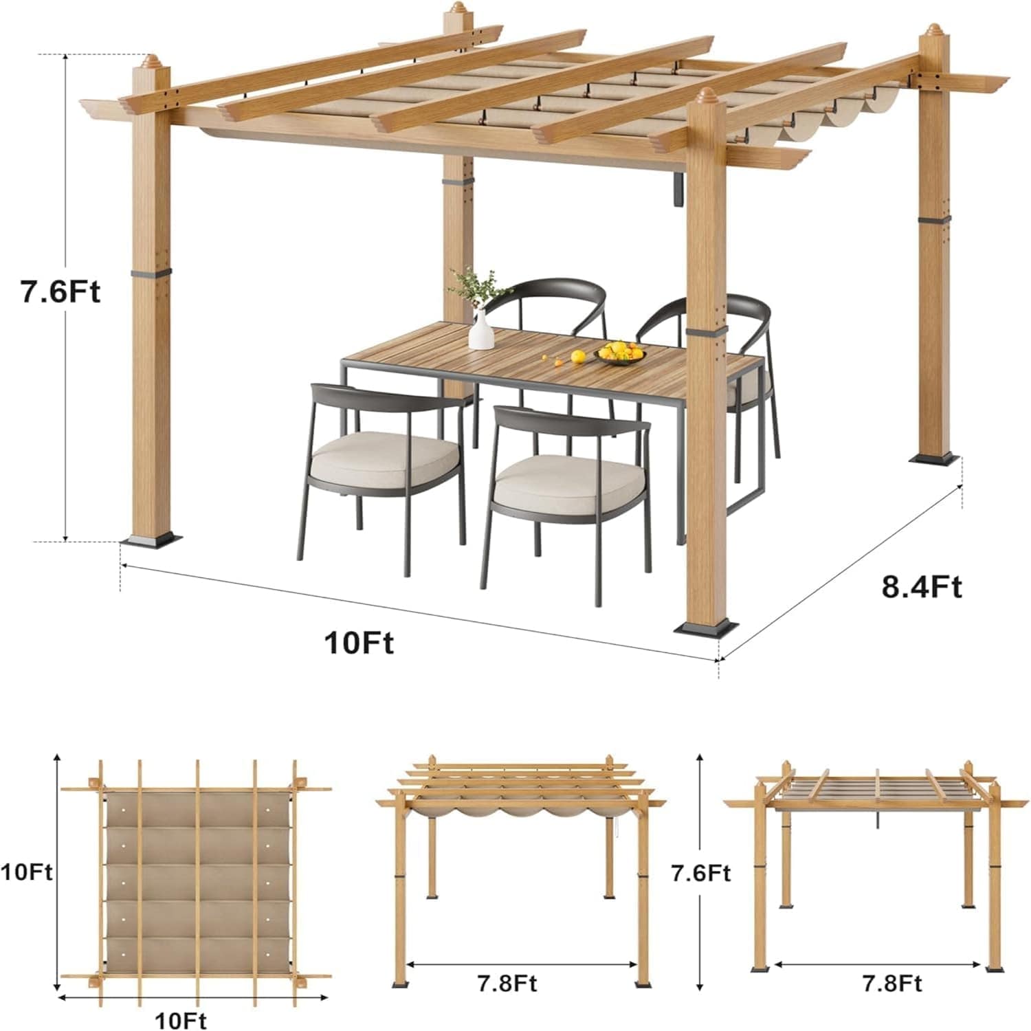 Qeetex LSHQQPHO-335EVYO3 Pergolas-2 - View #2