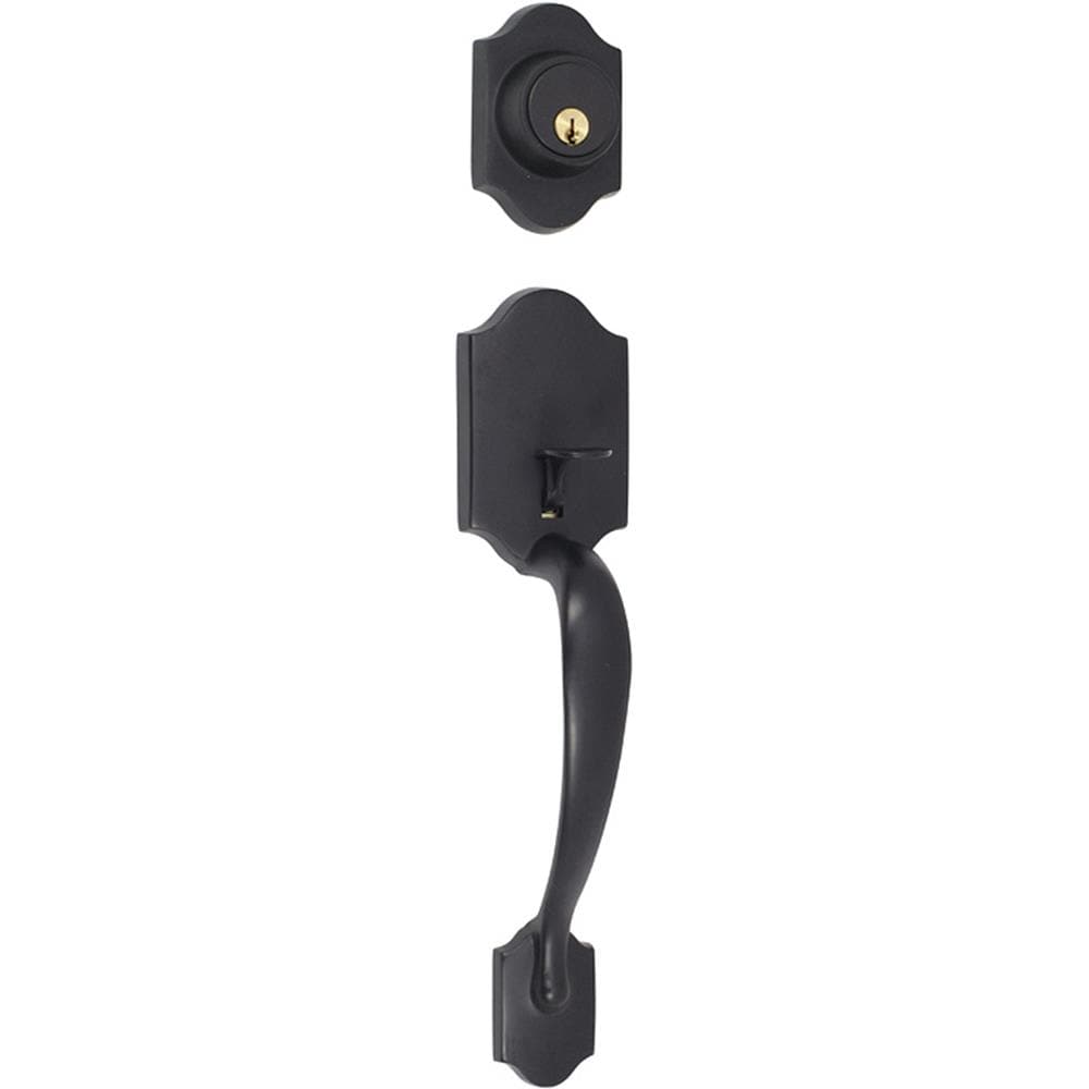 Wicklow Black Single Cylinder Deadbolt Entry Door Handleset