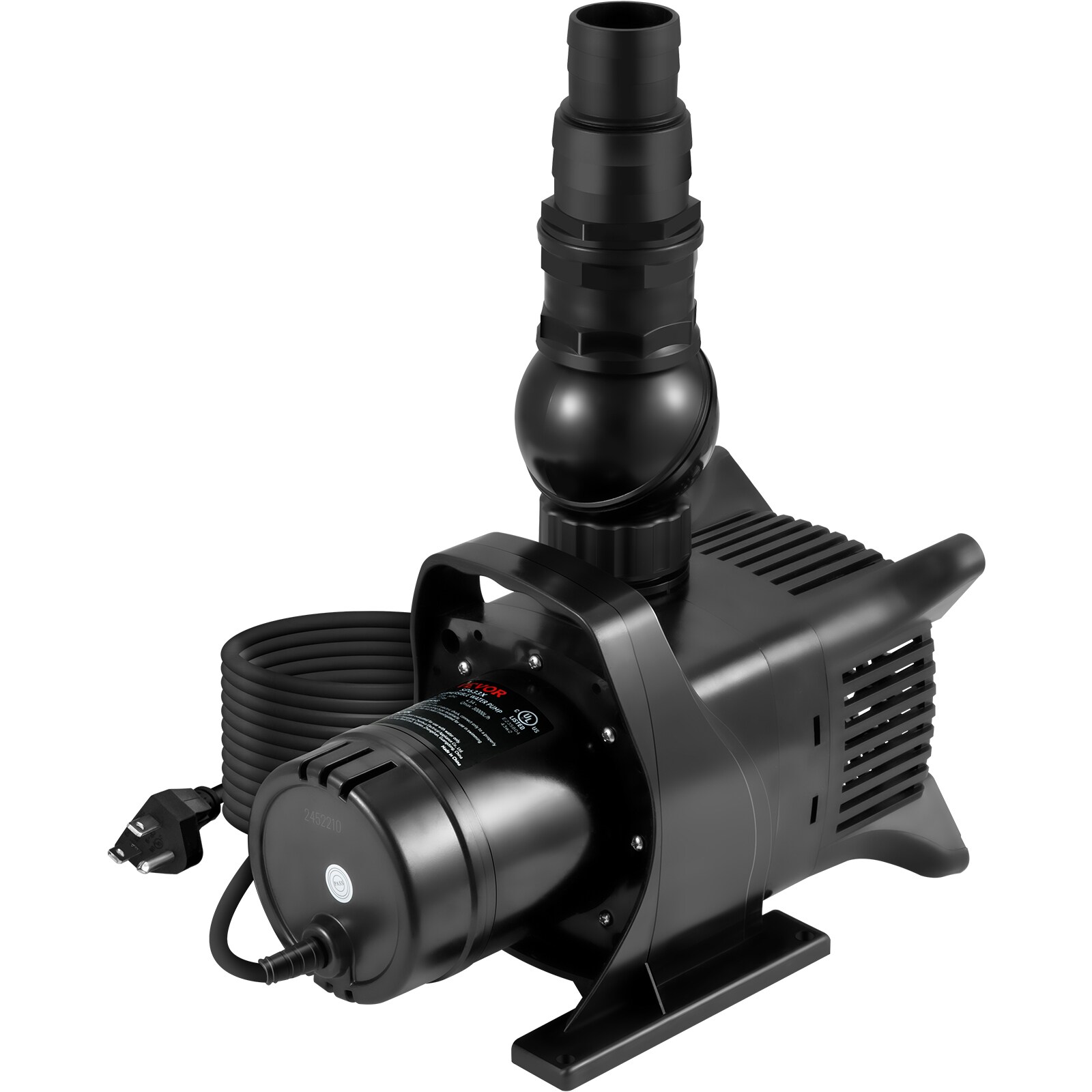 VEVOR Submersible Water Pump 530W, 133 GPM, 120V, Plastic, Garden Hose ...