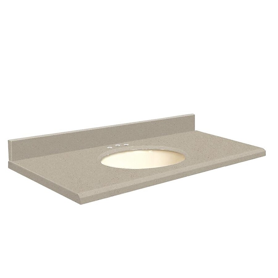 Transolid 25-in Olympia Gray Quartz Single Sink Bathroom Vanity Top Transolid 25-in Olympia Gray Quartz Single Sink Bathroom Vanity Top