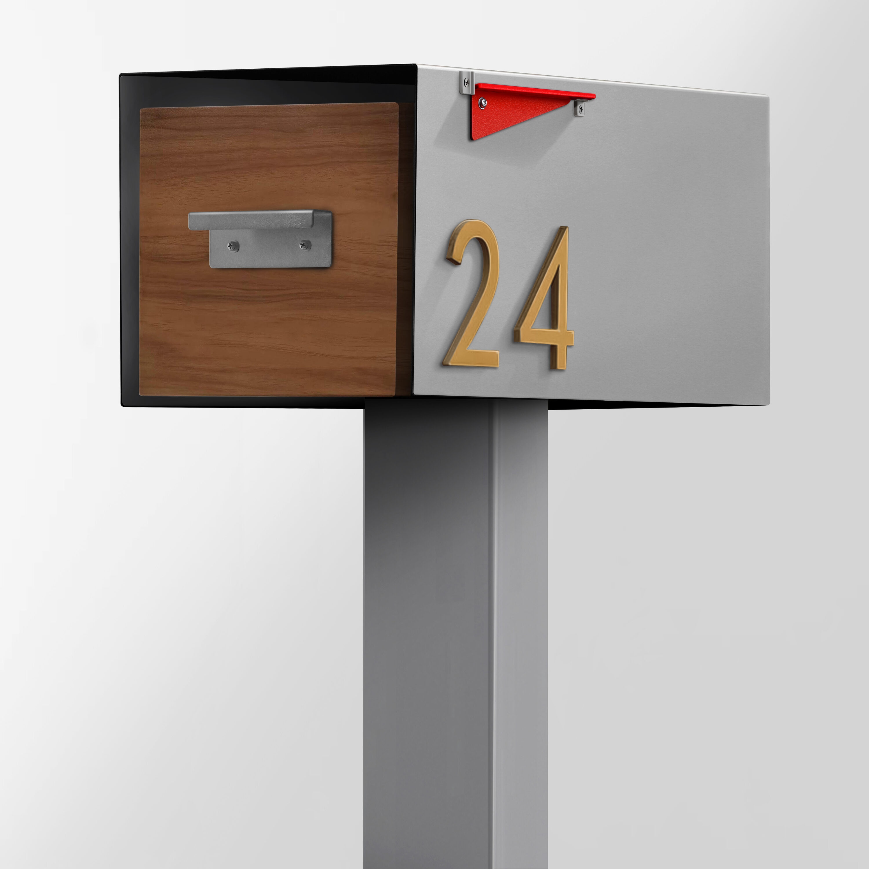Post & Porch MALONEWOOD-GRAY-1 Mailbox-Posts - View #2