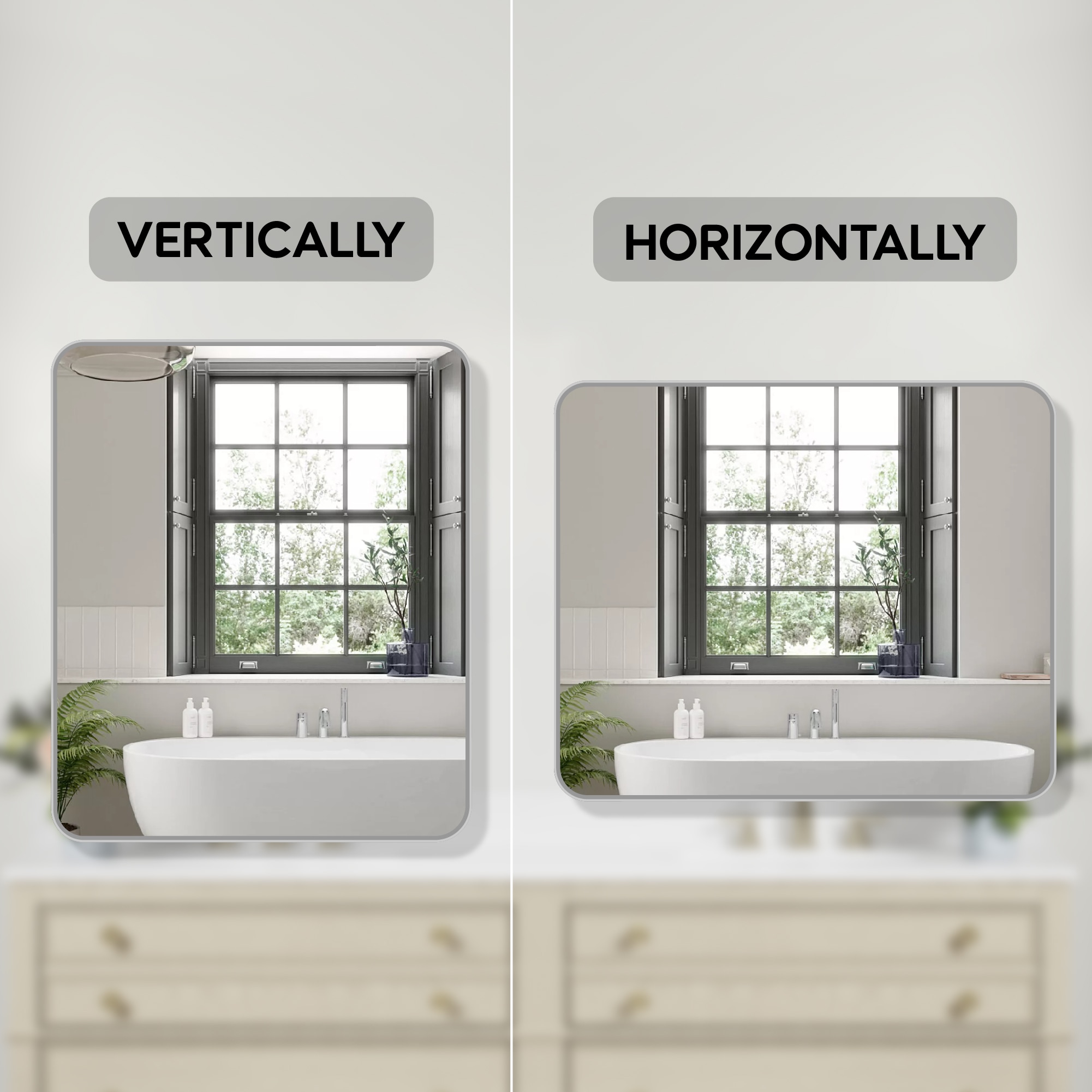 WELLFOR BTZ8038CA Framed-Bath-Mirrors - View #7