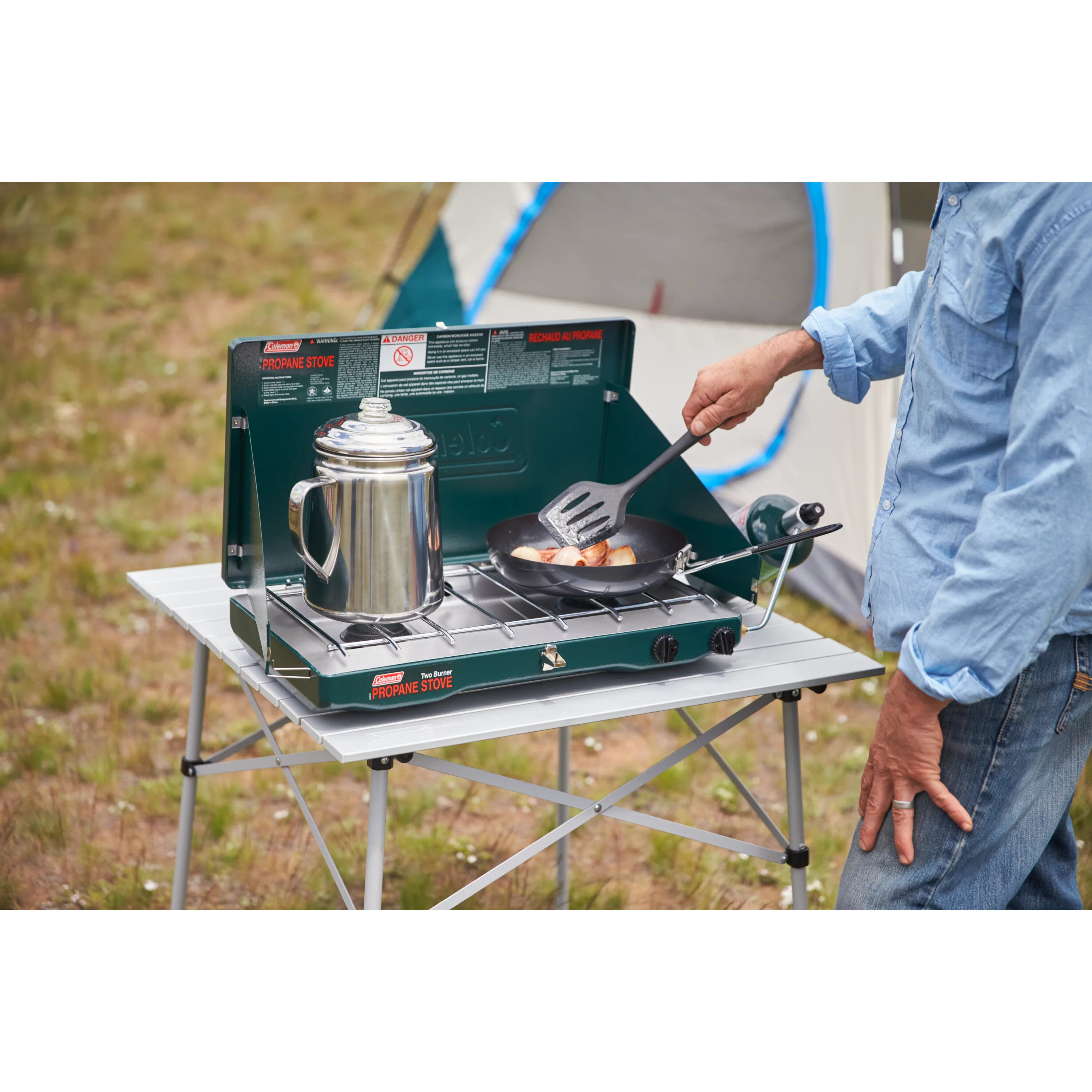 Coleman 2-Burners Propane Manual Steel Outdoor Stove in the
