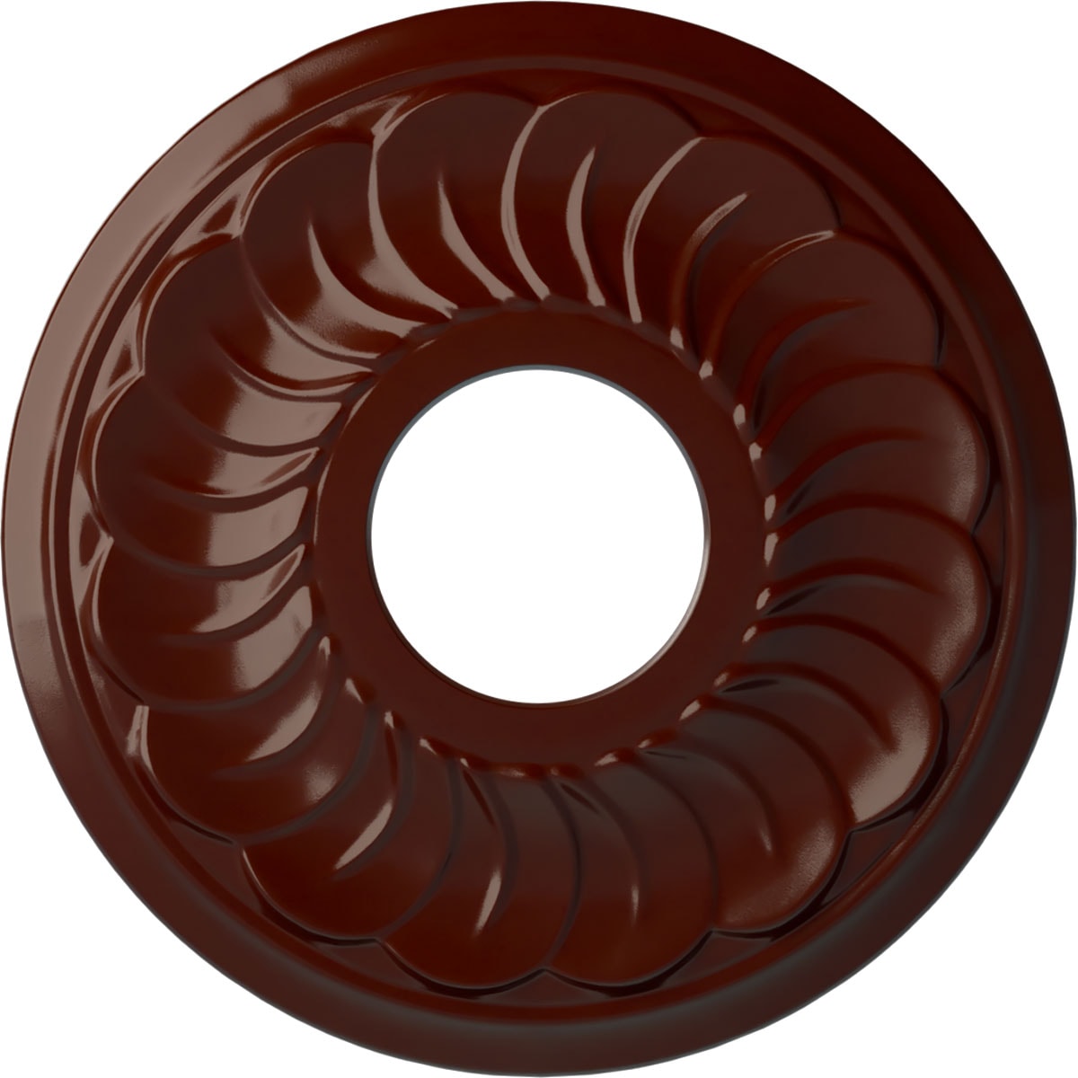 Ekena Millwork CM11BLBMF Blackthorn 11.75-in W x 11.75-in L Painted Brushed Mahogany Polyurethane Whole Ceiling Medallion
