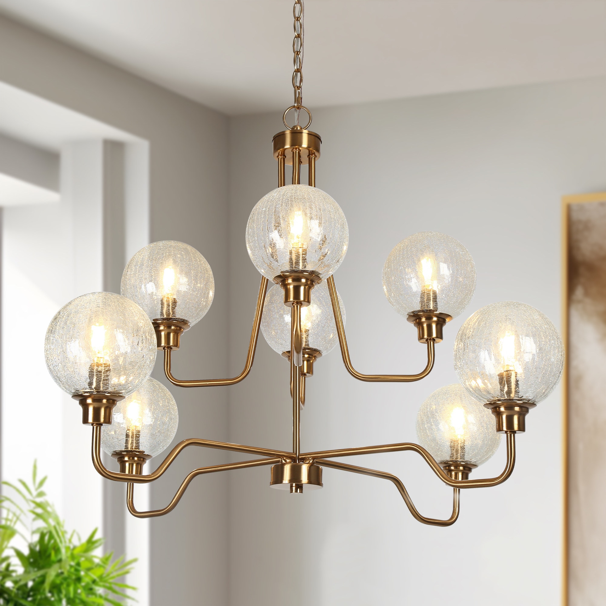 LNC Oudspeaker 8-Light Polished Gold Modern/Contemporary Led