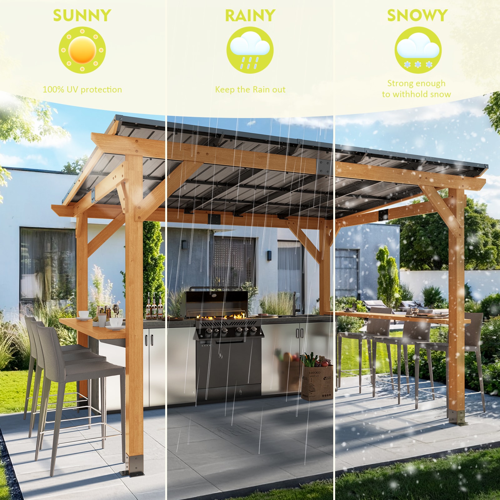 StarEcho WD0810GR0017 Wood-Resin-Gazebos - View #7
