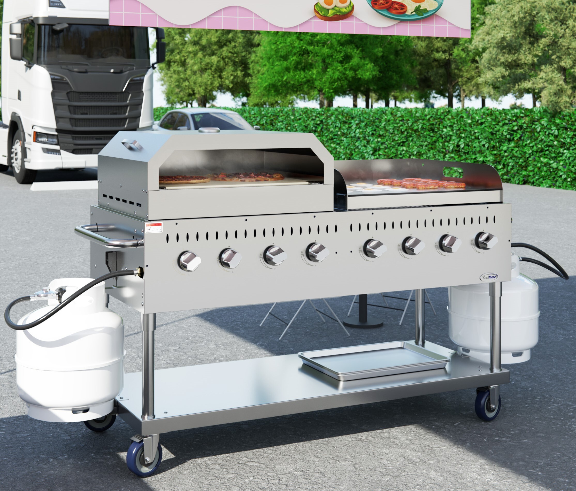 KoolMore LOW-CGKIT6-G30P30 Gas-Grill - View #4