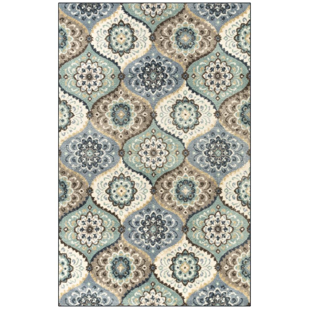 Style Selections B6308106 Kylo 8 X 10 (ft) Blue Indoor Geometric Area Rug