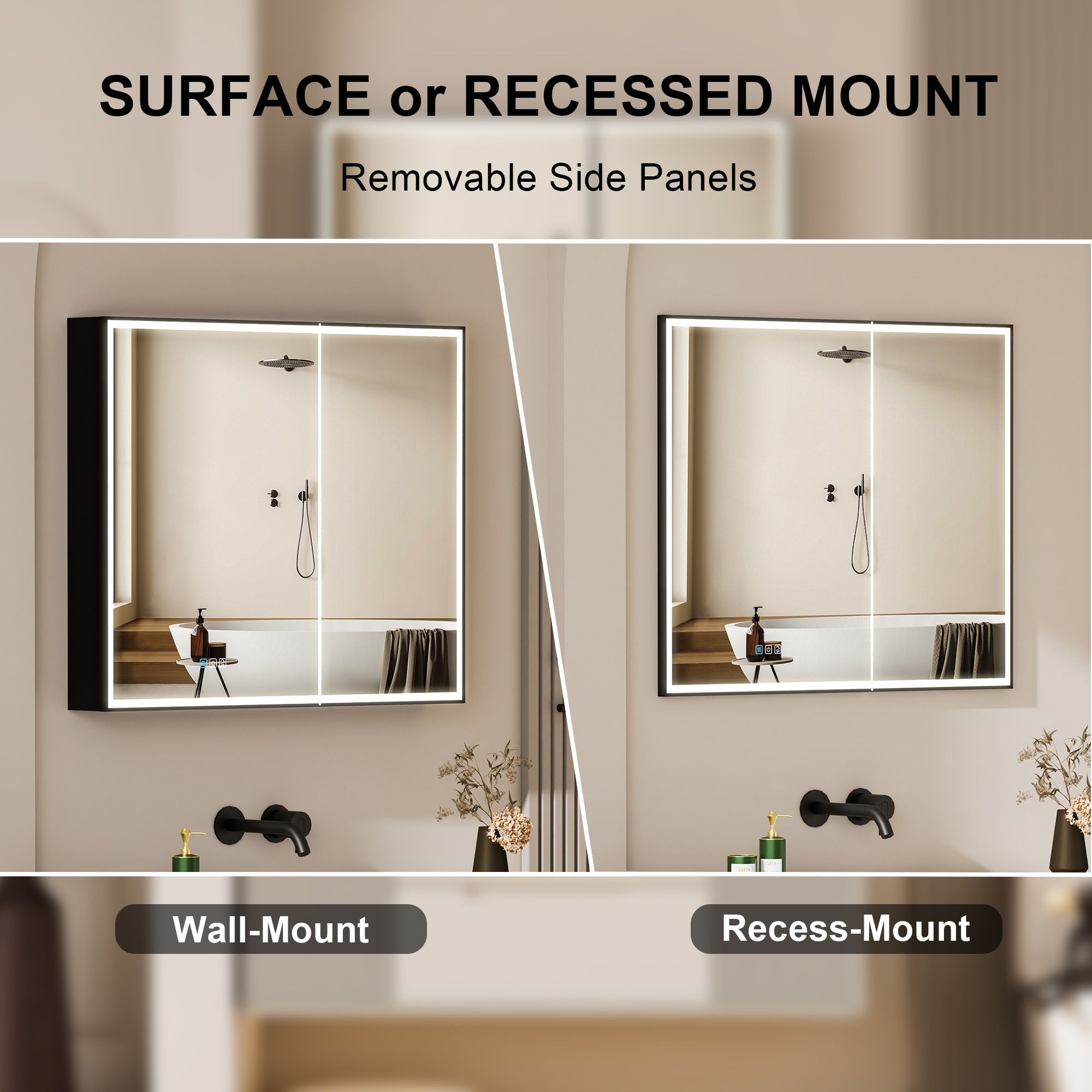 Forclover MF03ZC-BK3630 Bathroom-Medicine-Cabinets - View #9