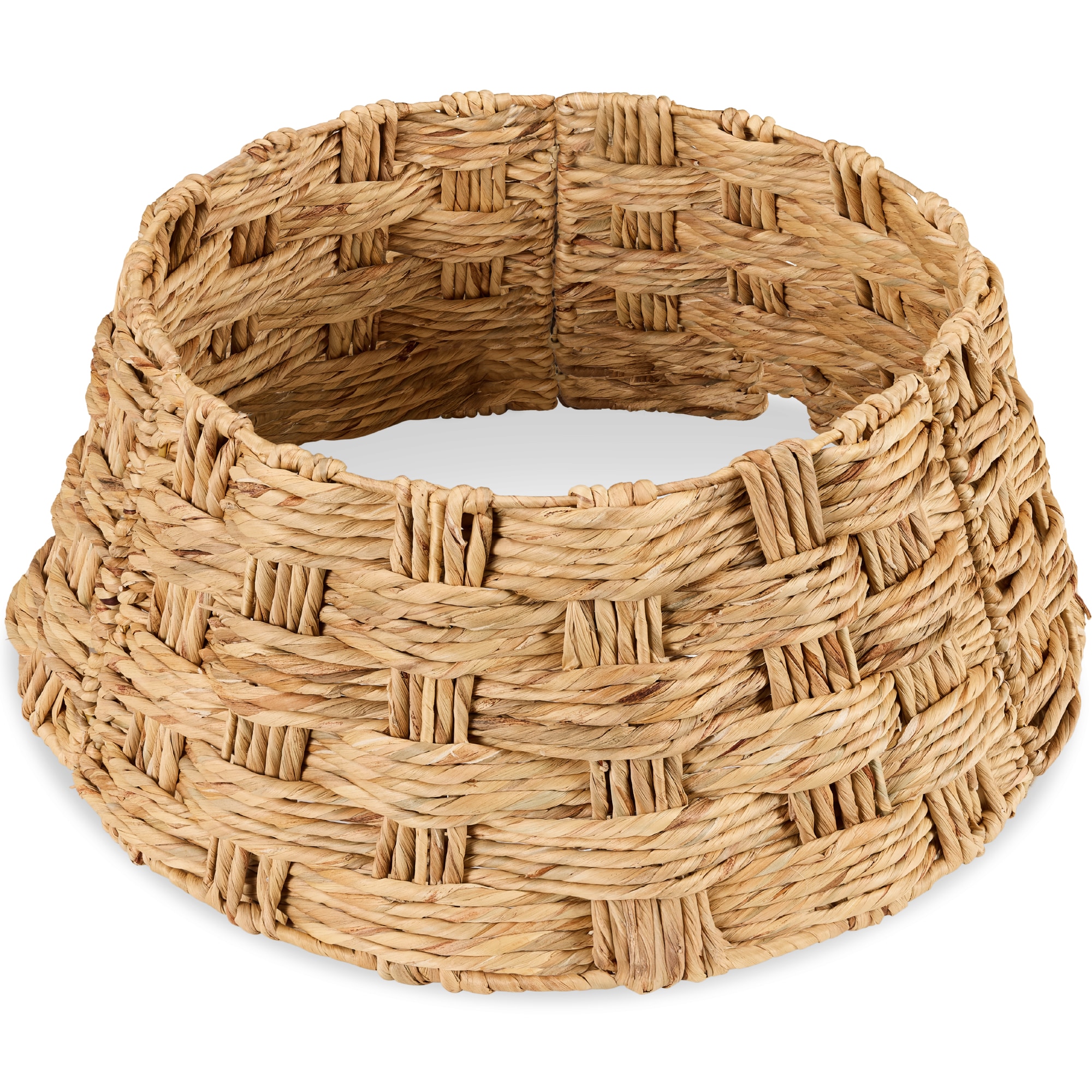 Best Choice Products -  24in Basket Woven Hyacinth Christmas Tree Collar Skirt Accessory w/ Cord ...