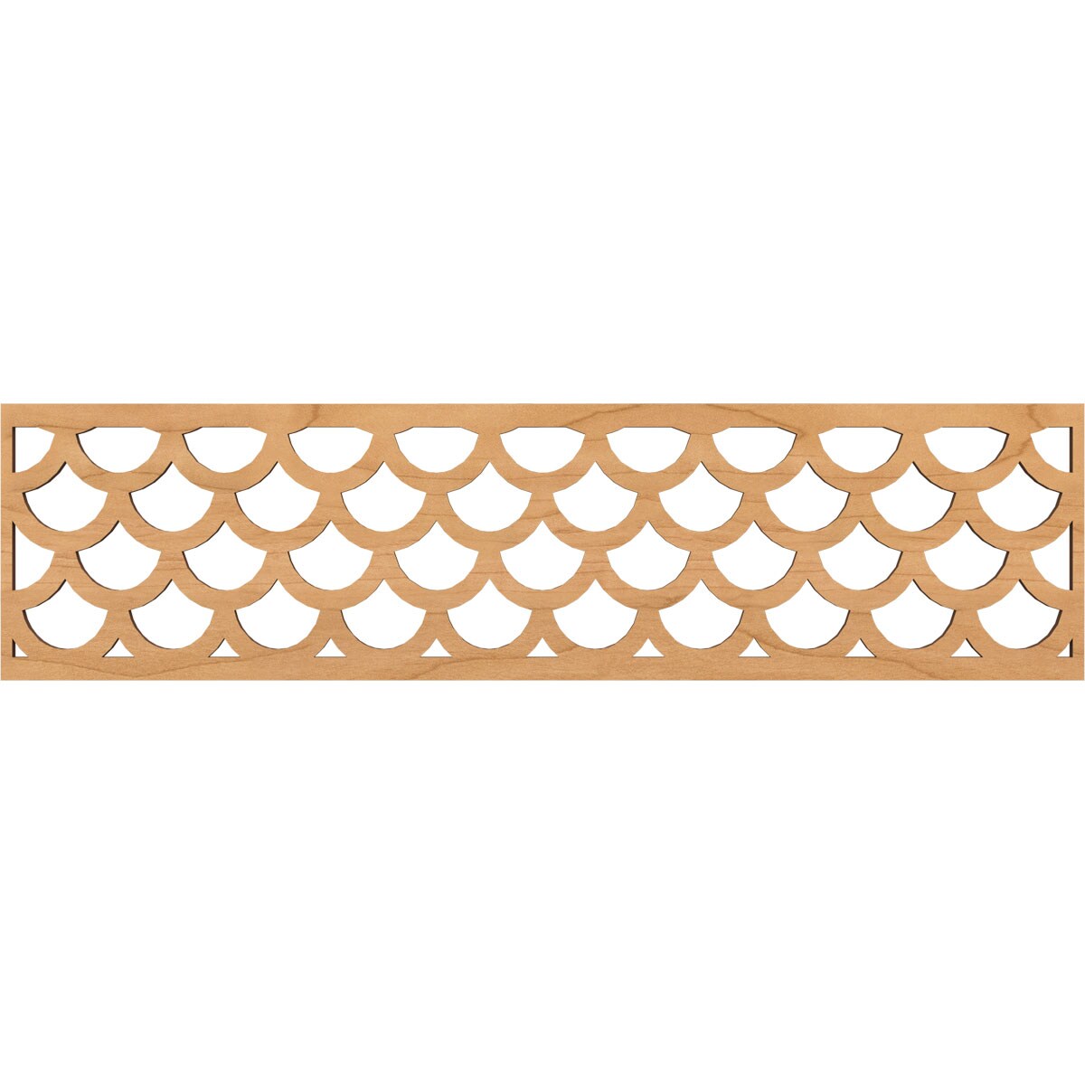 Ekena Millwork MLDB12X47HUDMA Hudson Fretwork Flat Trim 12-in x 3.92-ft Maple Brown Unfinished 2156981 Pierced Wall Panel Moulding