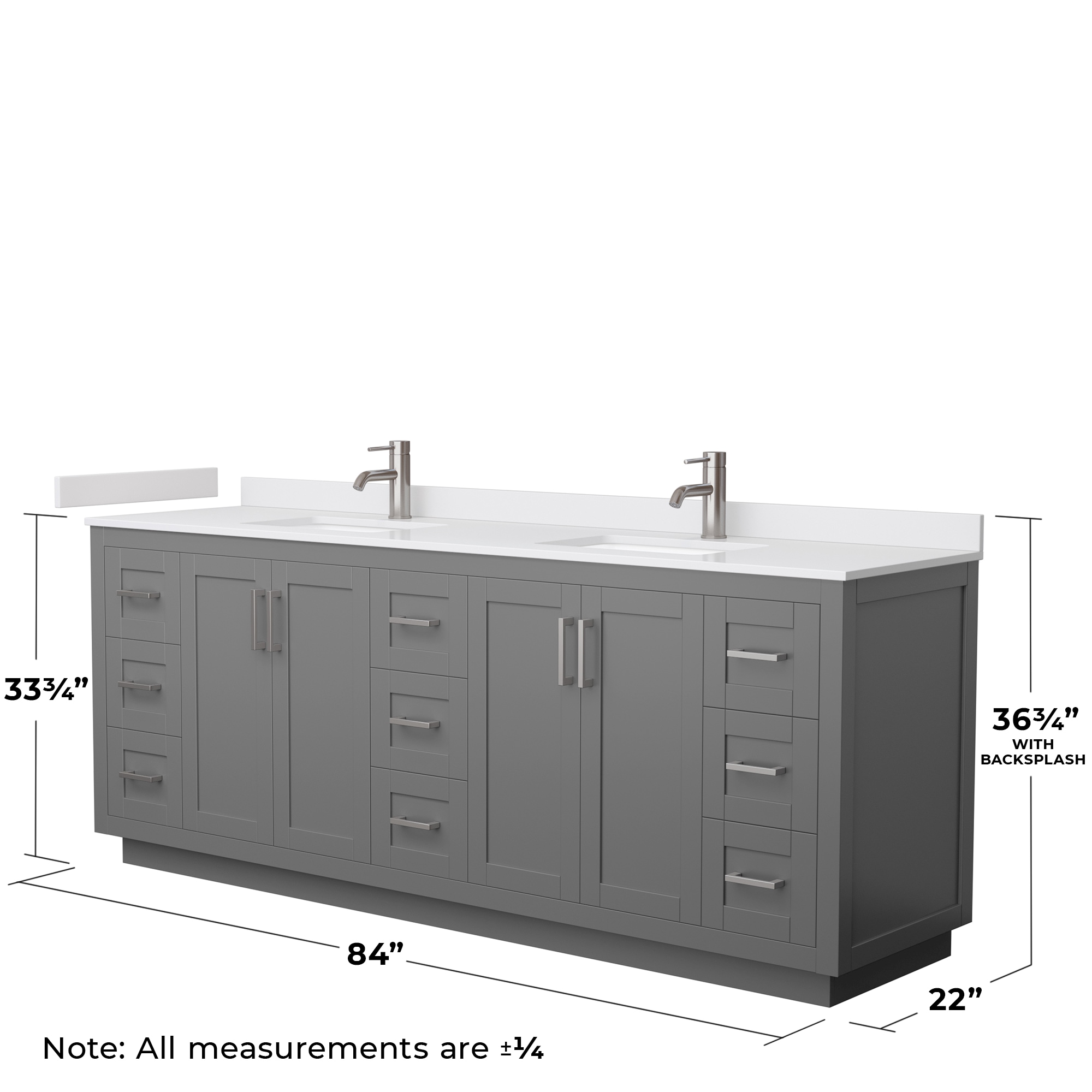 Wyndham Collection WCF292984DKGWCUNSMXX Bath-Vanity-Combo - View #5
