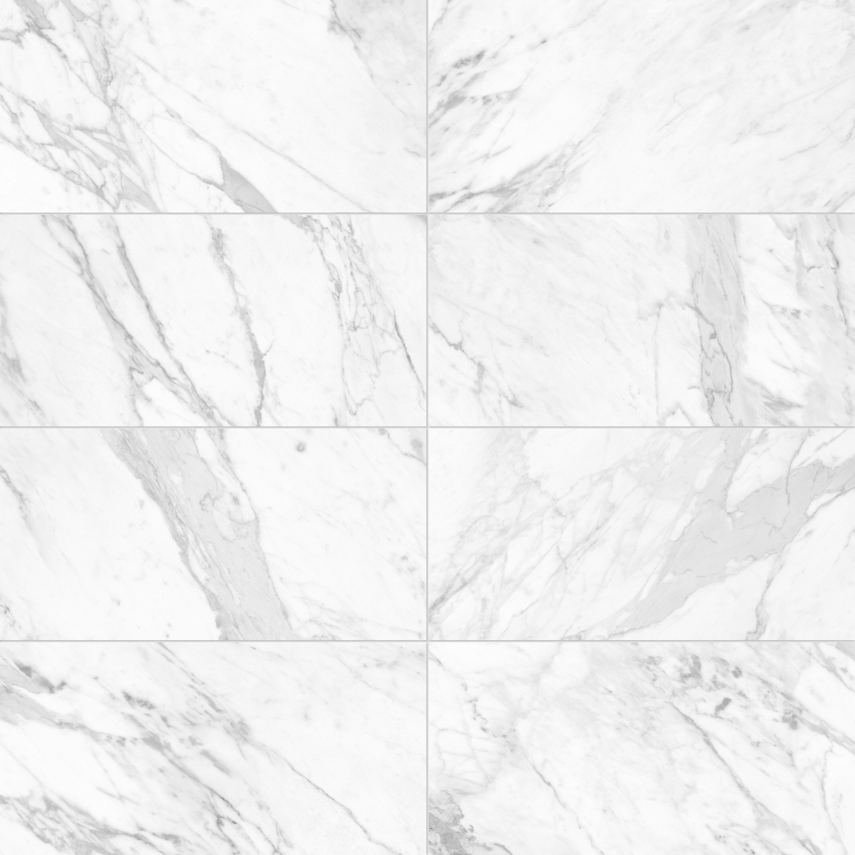 Satori Regent Carrara 8-in X 16-in Glossy Ceramic Marble Look Wall Tile 