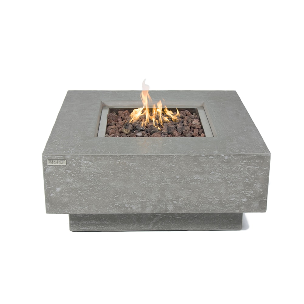 Elementi ENV-OFG103-LP 36-Inches W Grey Glass fiber reinforced concrete Square Liquid propane Fire pit