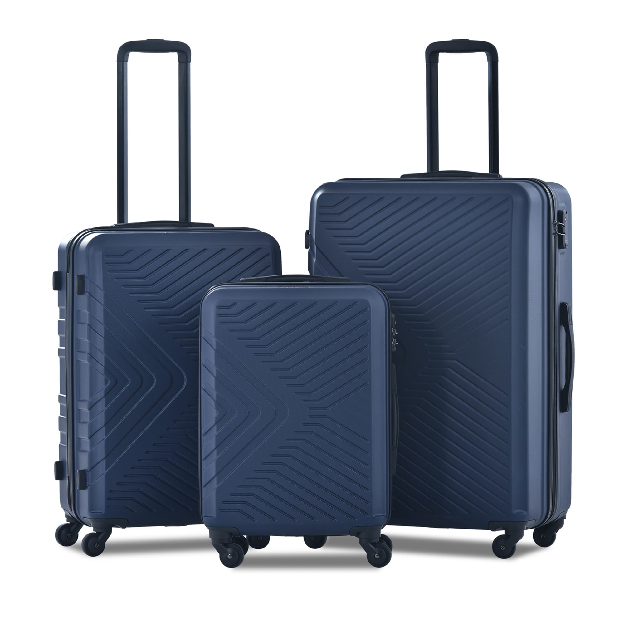 SINOFURN SYD9400018NY 19.9x11.3x29.8 Navy Plastic Hardshell Suitcase set 3 -Bag