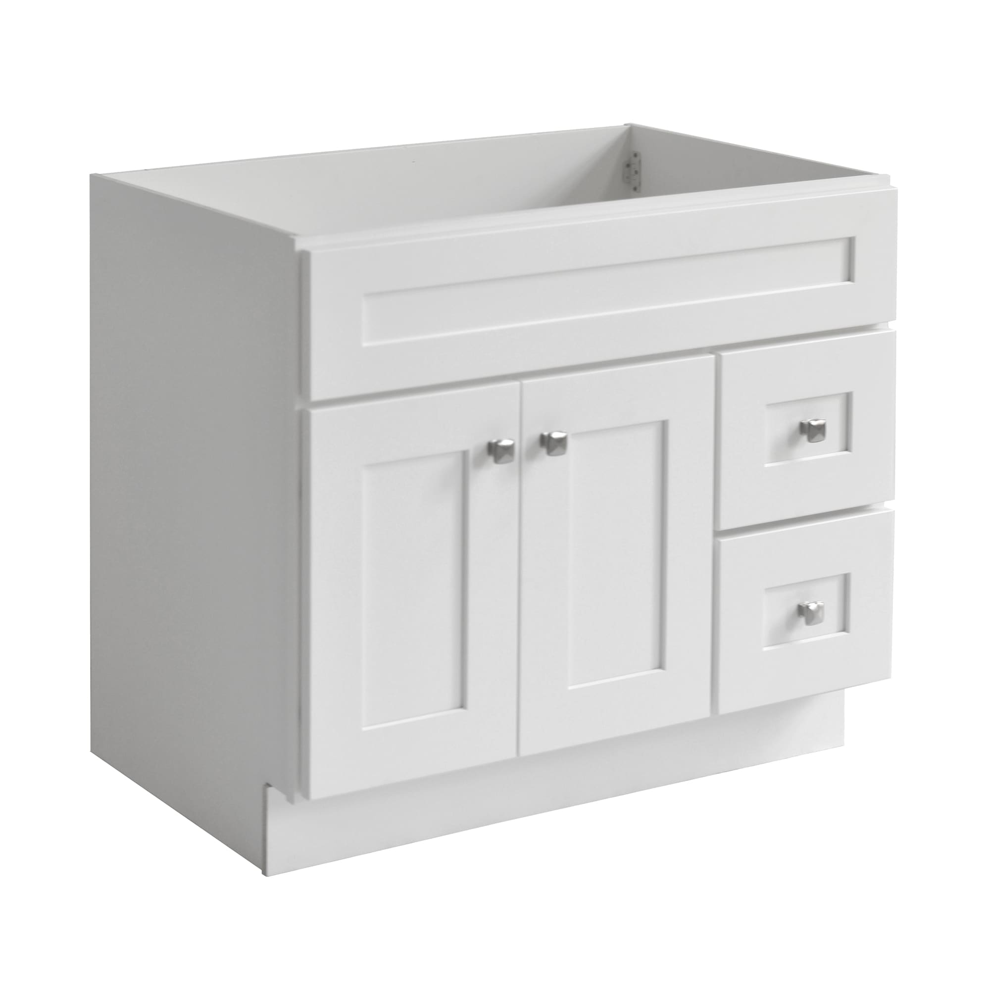 Design House 215764 Brookings 36-in White Bathroom Vanity Base Cabinet without Top