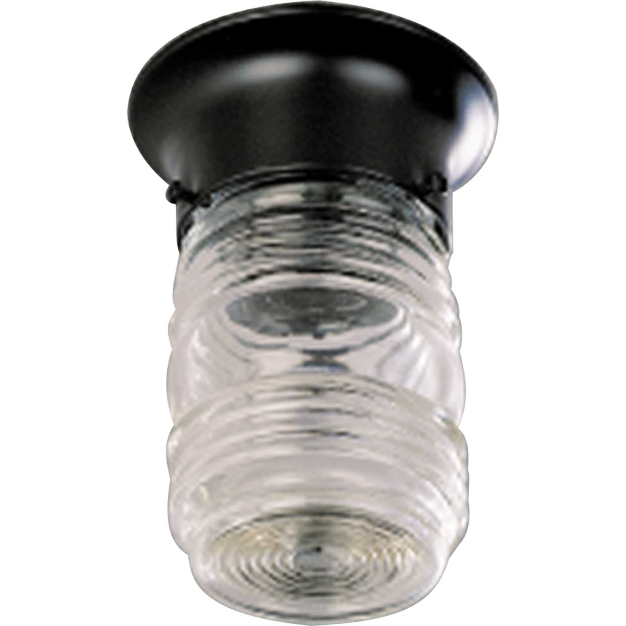 Volume Lighting V7316-5 1 -Light 5.0-in Black Flush Mount Light