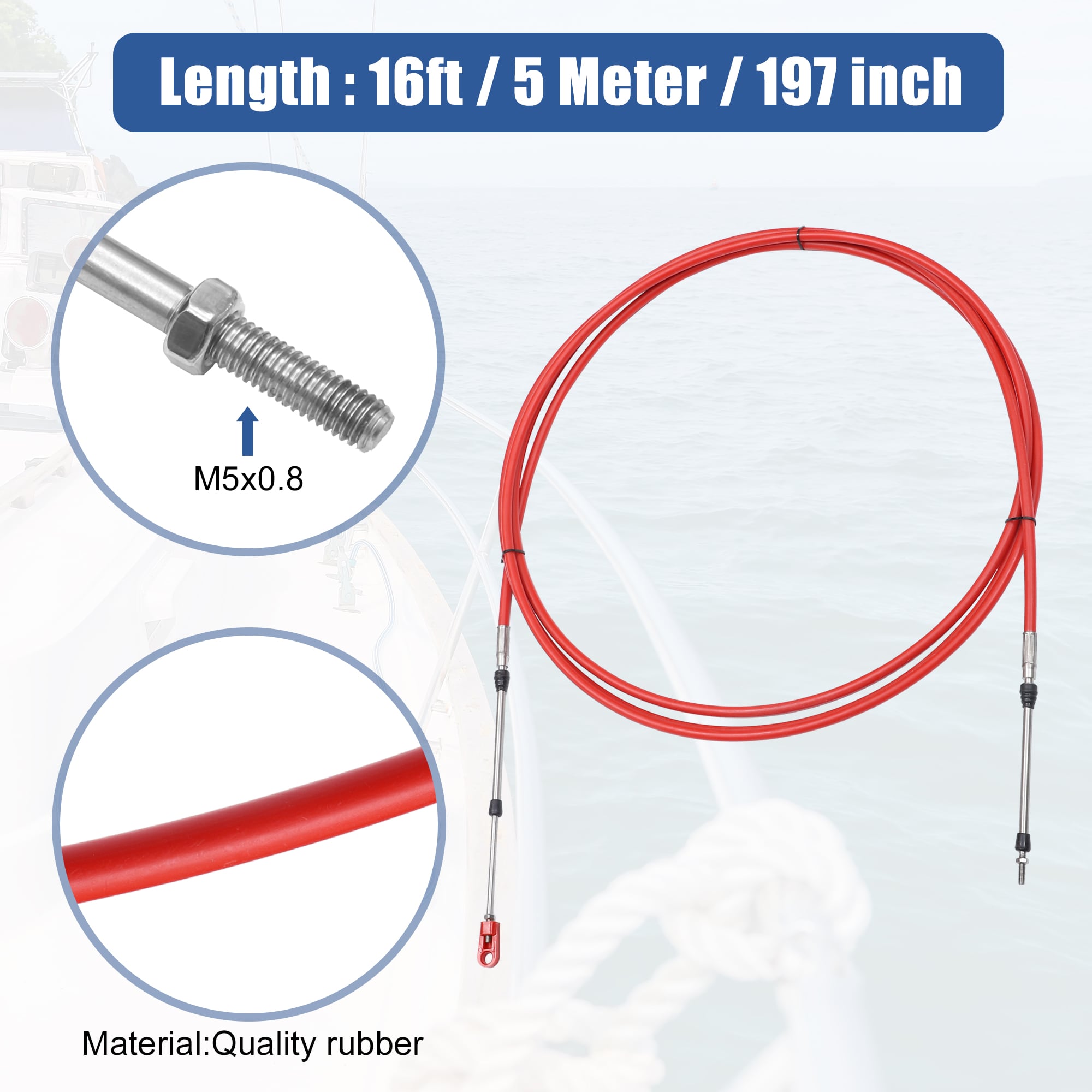 Unique Bargains S25122900UX3855 Boat-Control-Cables - View #3