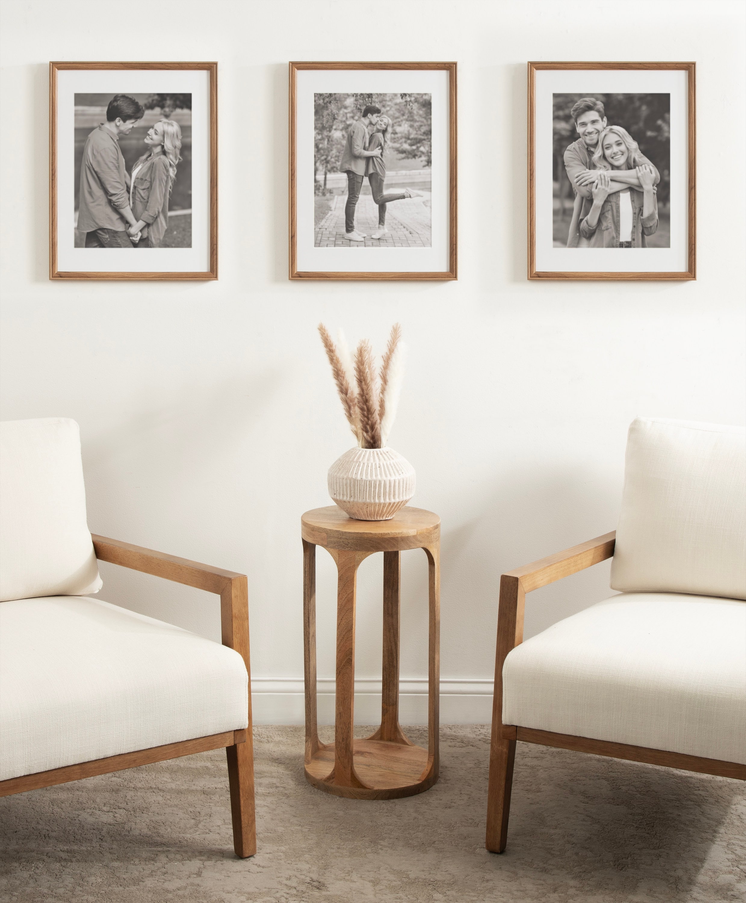 Adlynn Brown Rectangular Plastic Gallery Wall Frame Set
