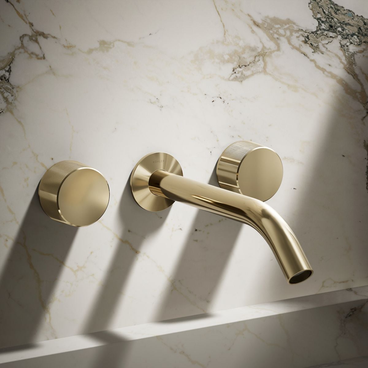 KOHLER T77981-8-AF Components Vibrant French Gold 2 -Handle Knob Bathroom Sink Faucet Handle