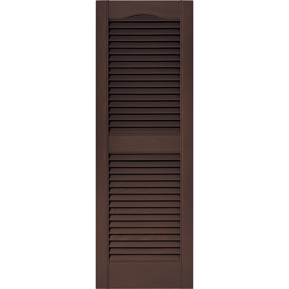 Vantage V1711443009 14.563-in W x 42.75-in H Chocolate Brown Exterior Shutters
