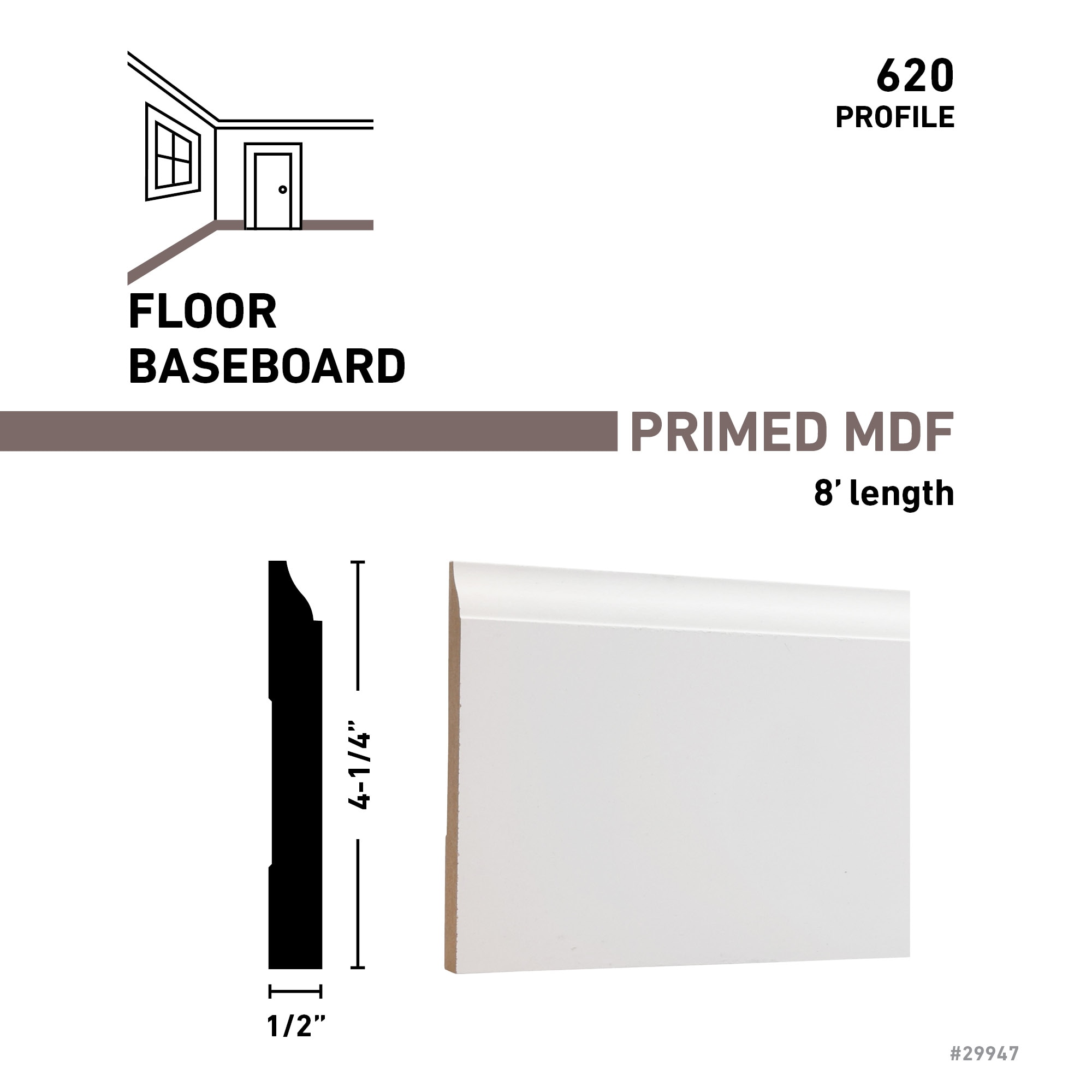 RELIABILT 620 8FBDPM Baseboard-Moulding - View #4