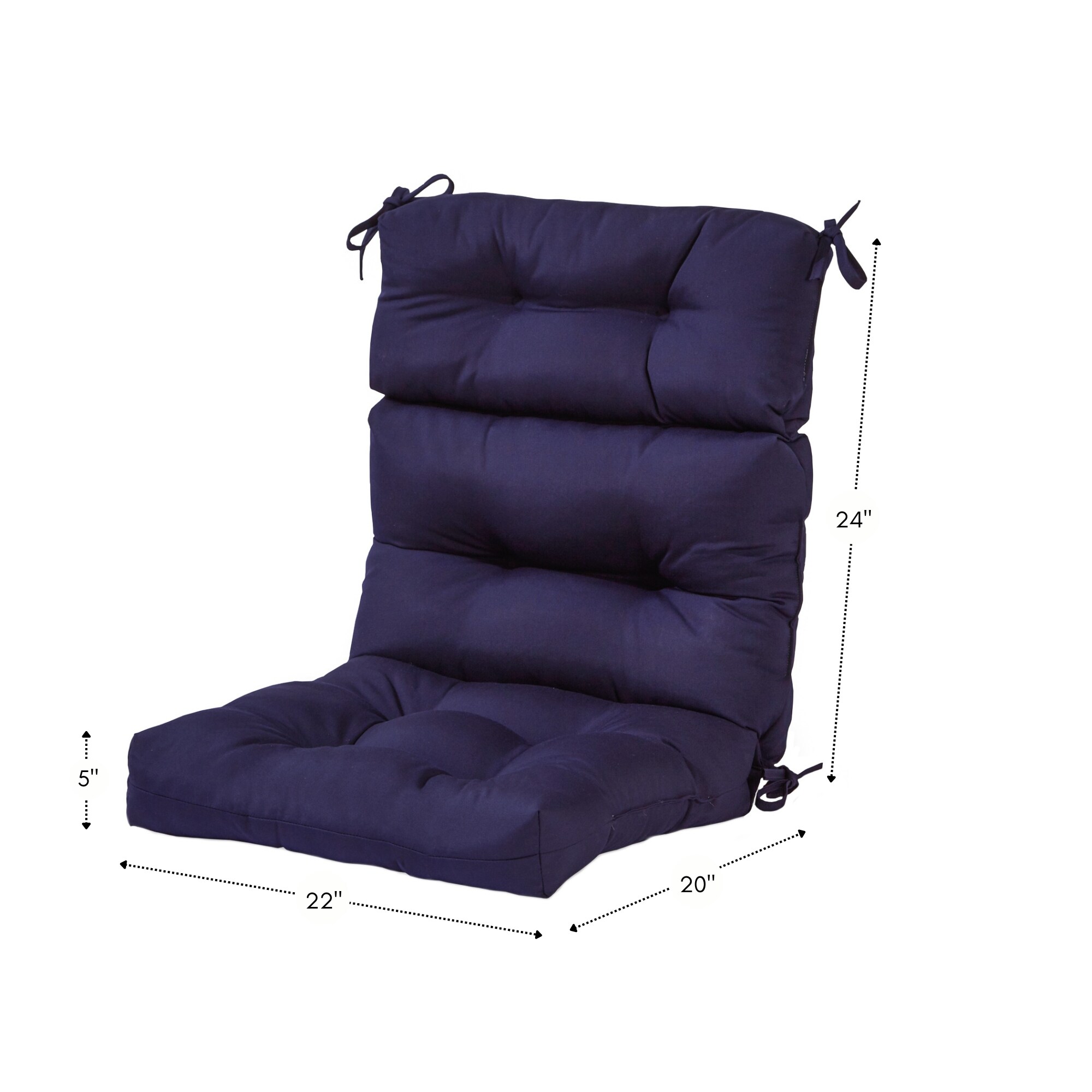 Greendale Home Fashions OC4809-NAVY Patio-Furniture-Cushions - View #8