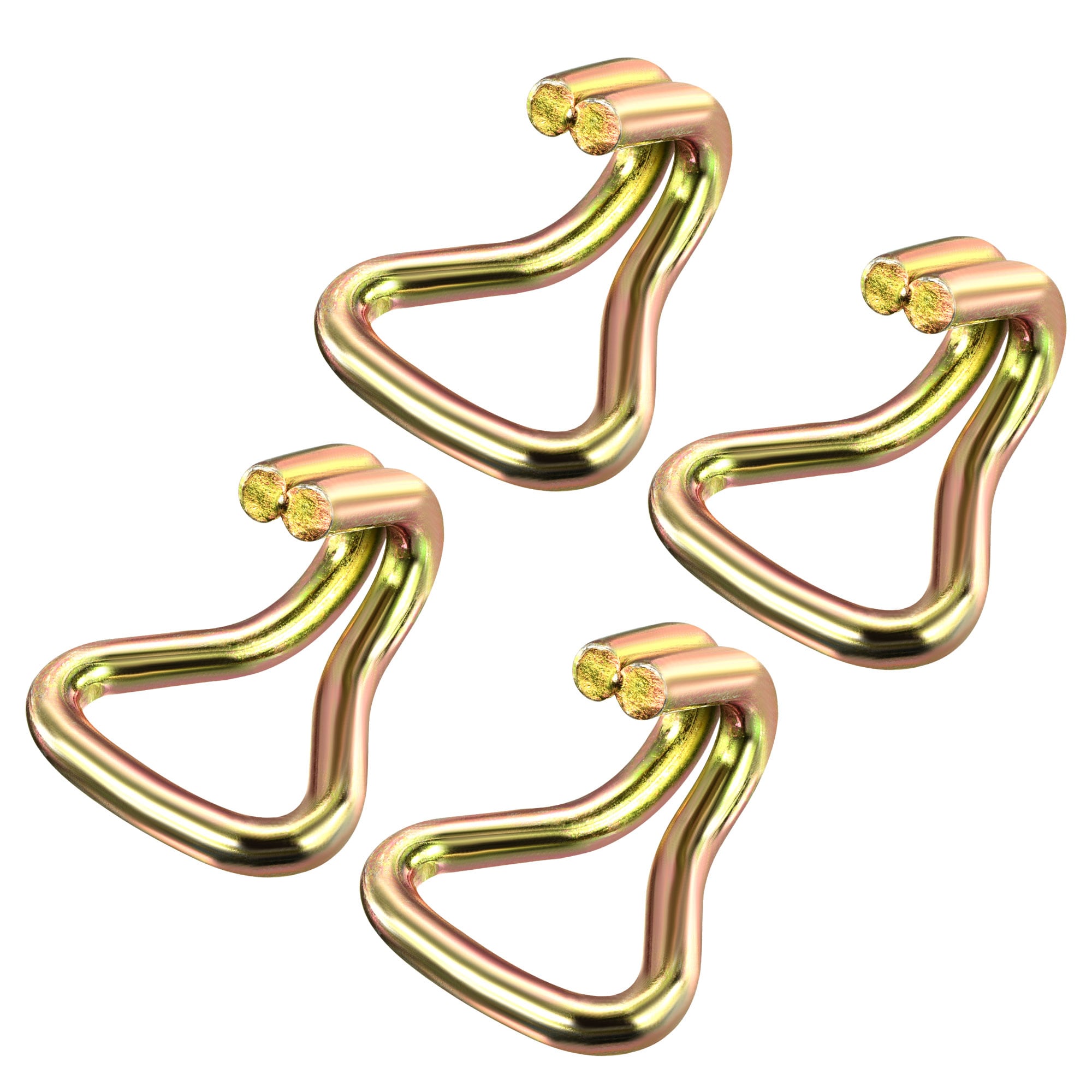 Unique Bargains Ratchet Double J Strap Hook Load 7716 Lbs for 2 Inch Tie Down Strap Webbing Car Truck Trailer 4pcs #S25072801UX0356