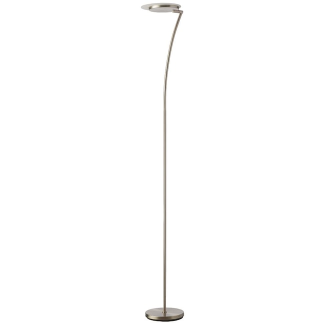 Satin Chrome Torchiere Floor Lamp, Led Torchiere Lamps