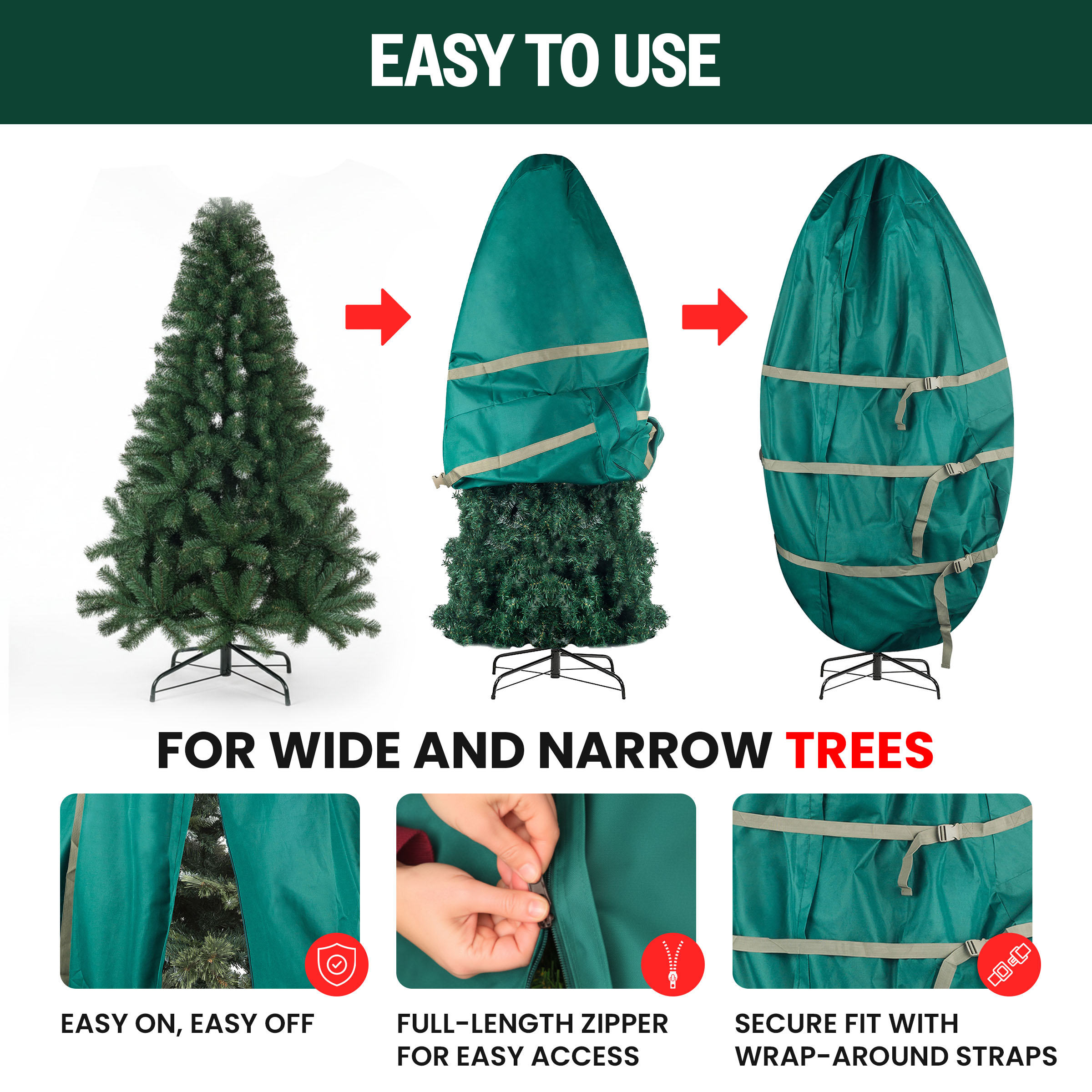 Hastings Home 906899GBS Christmas-Tree-Storage - View #4