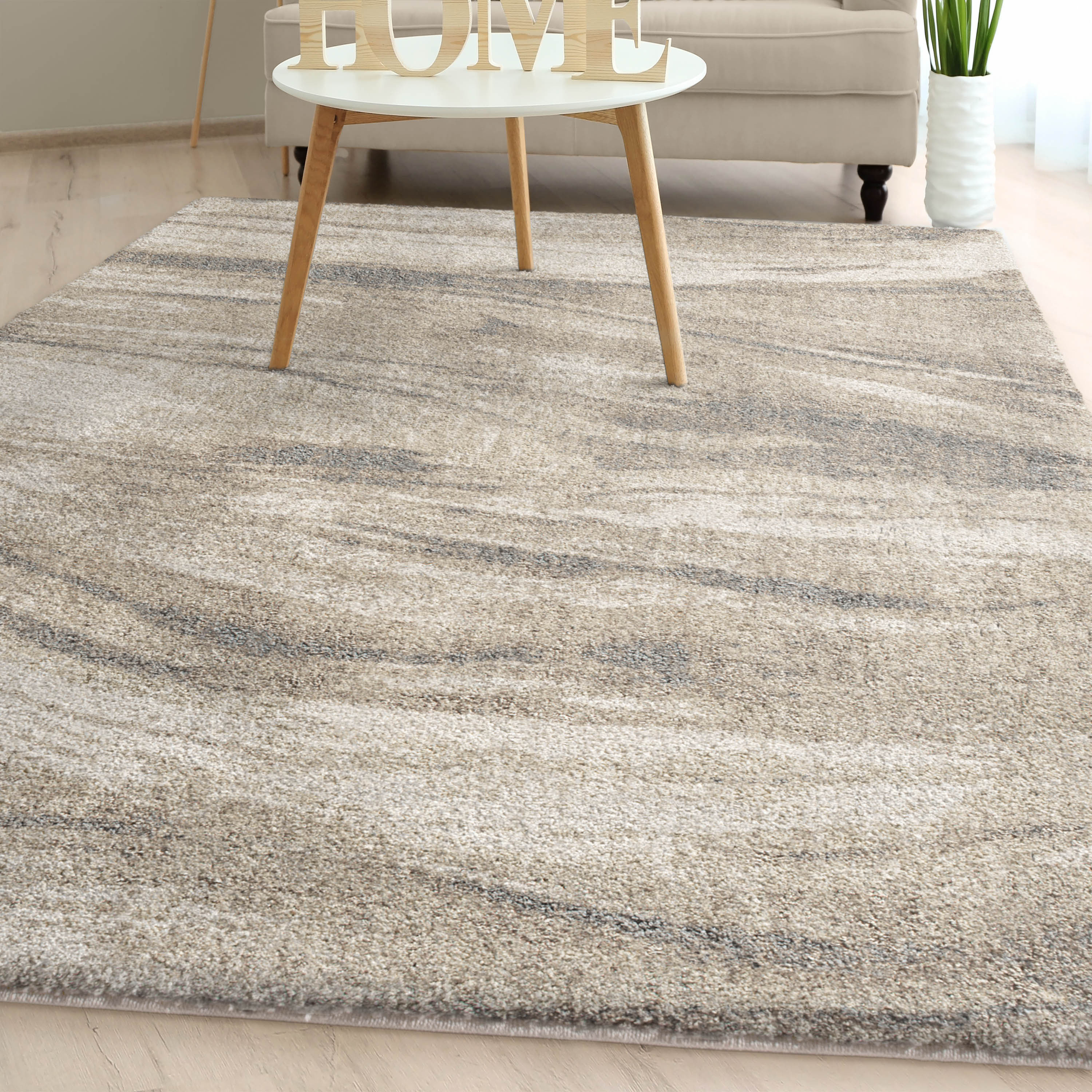 Orian Rugs Super Shag Sycamore 9 X 13 (ft) Off-white Indoor/Outdoor ...