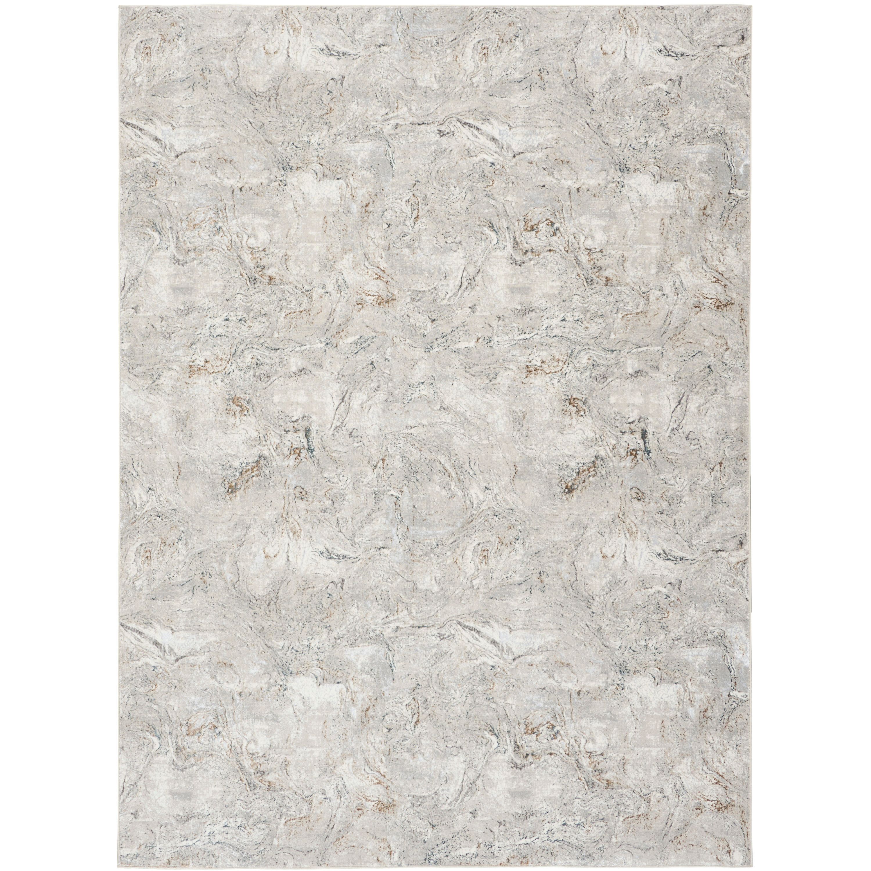 Nourison 099446955883 Glam Abstract Texture Indoor Area Rug Grey Multicolor 7'10" x 9'10"