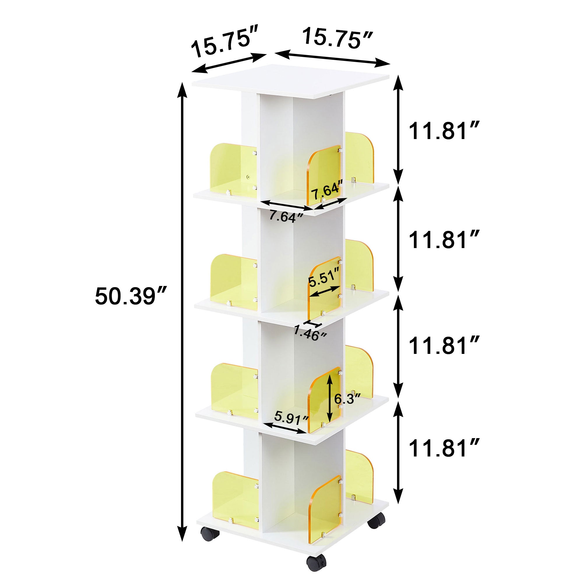 Vecelo LOE-B13-WHT bookcases - View #3