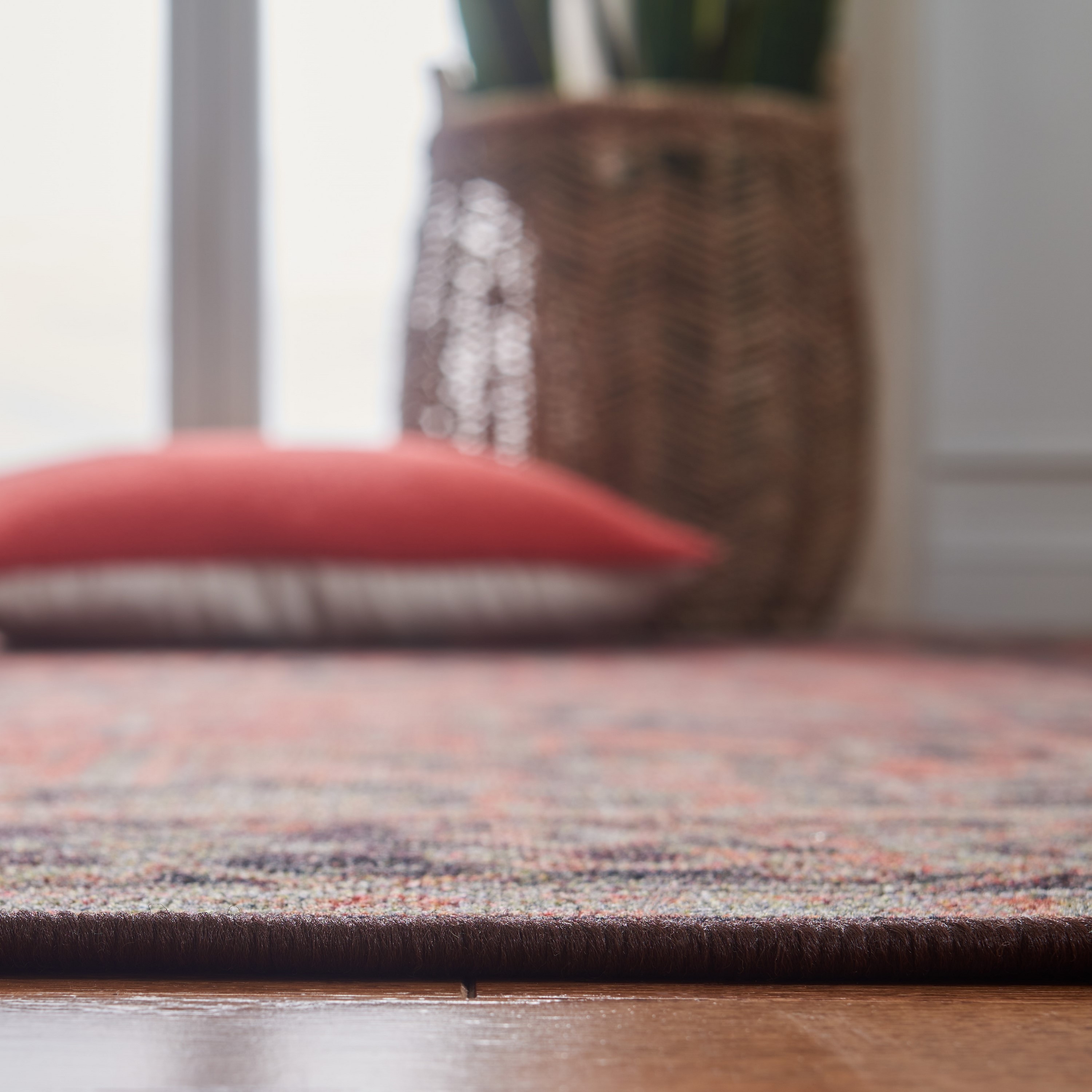 Journey Red and Navy Tufted Wool Blend Area Rug