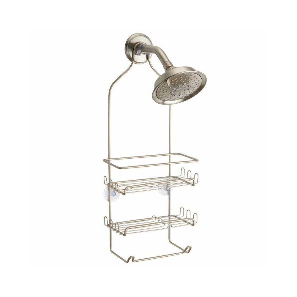 HomeStyle 21.5 x 4.5 x 9 in. Milo Shower Caddy Silver at Lowes.com