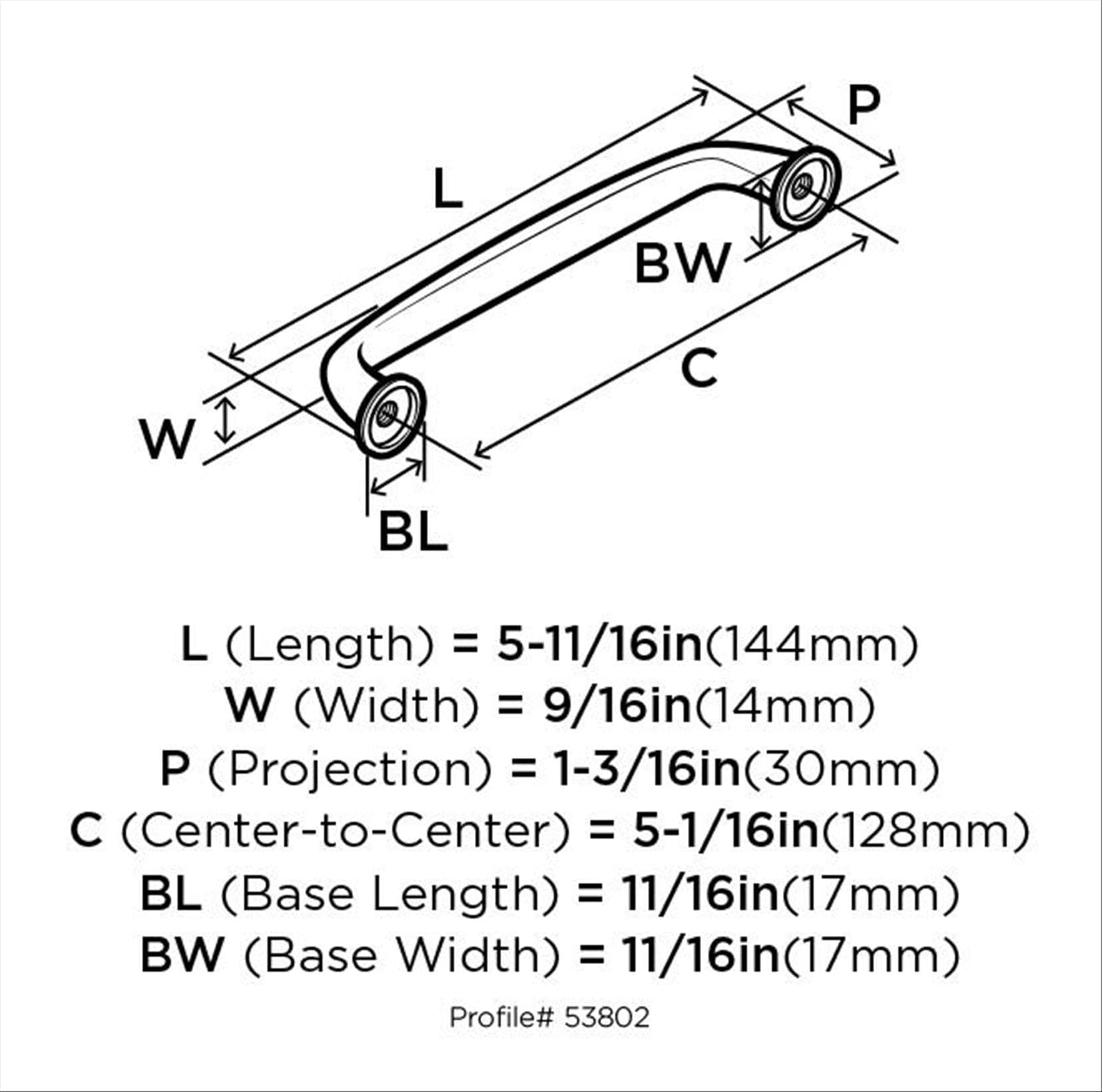 Amerock BP53802ORB Cabinet-Pulls - View #3