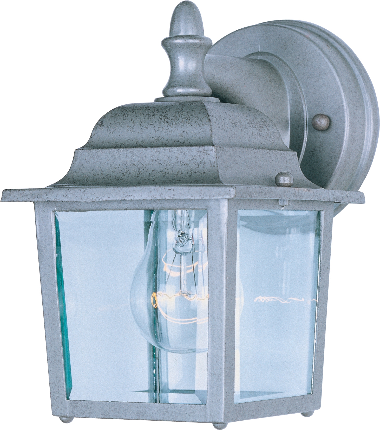 Maxim Lighting 1025PE Builder Cast 1 -Light 8.5000-in H Matte Gray Hardwired Outdoor Wall Light