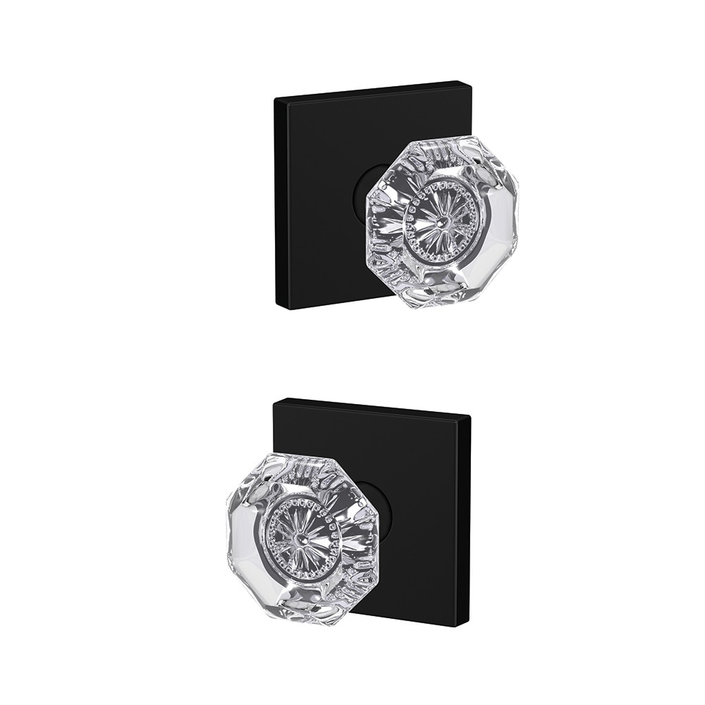 Schlage FC172 ALX 622 COL Custom Alexandria - Collins Matte Black Interior Hall/Closet Dummy door knob Single pack