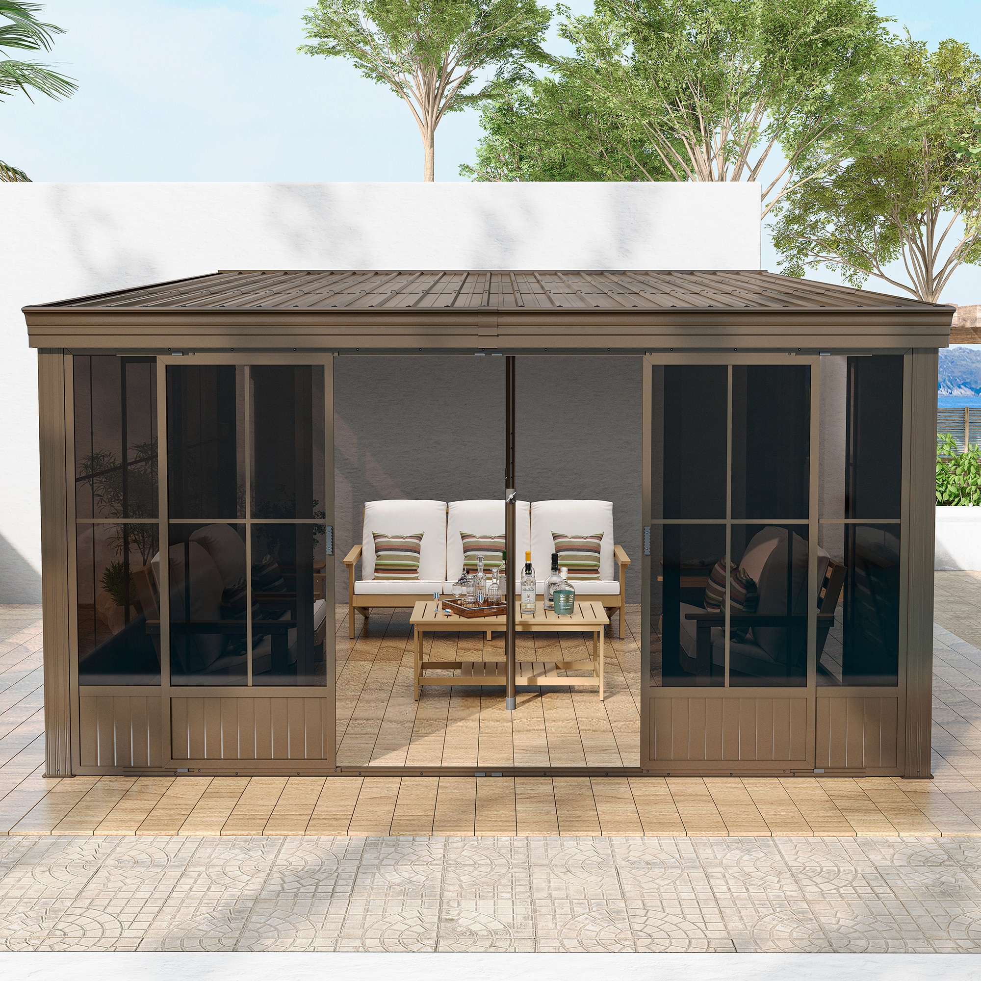 Clihome CL-LGMF1617 Wood-Resin-Gazebos - View #5