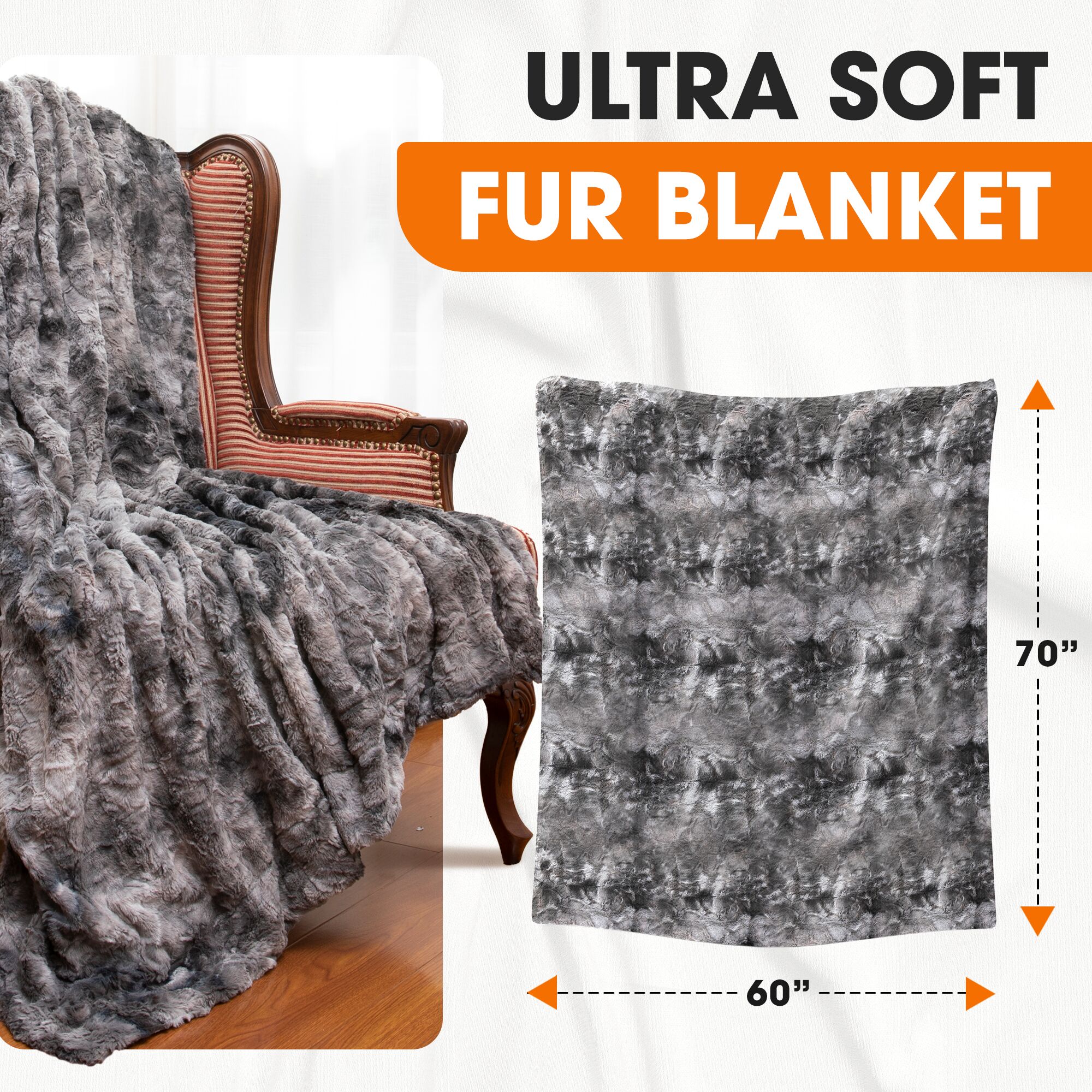 Cheer Collection CC-FURLF60X70-MGRY Blankets-And-Throws - View #3