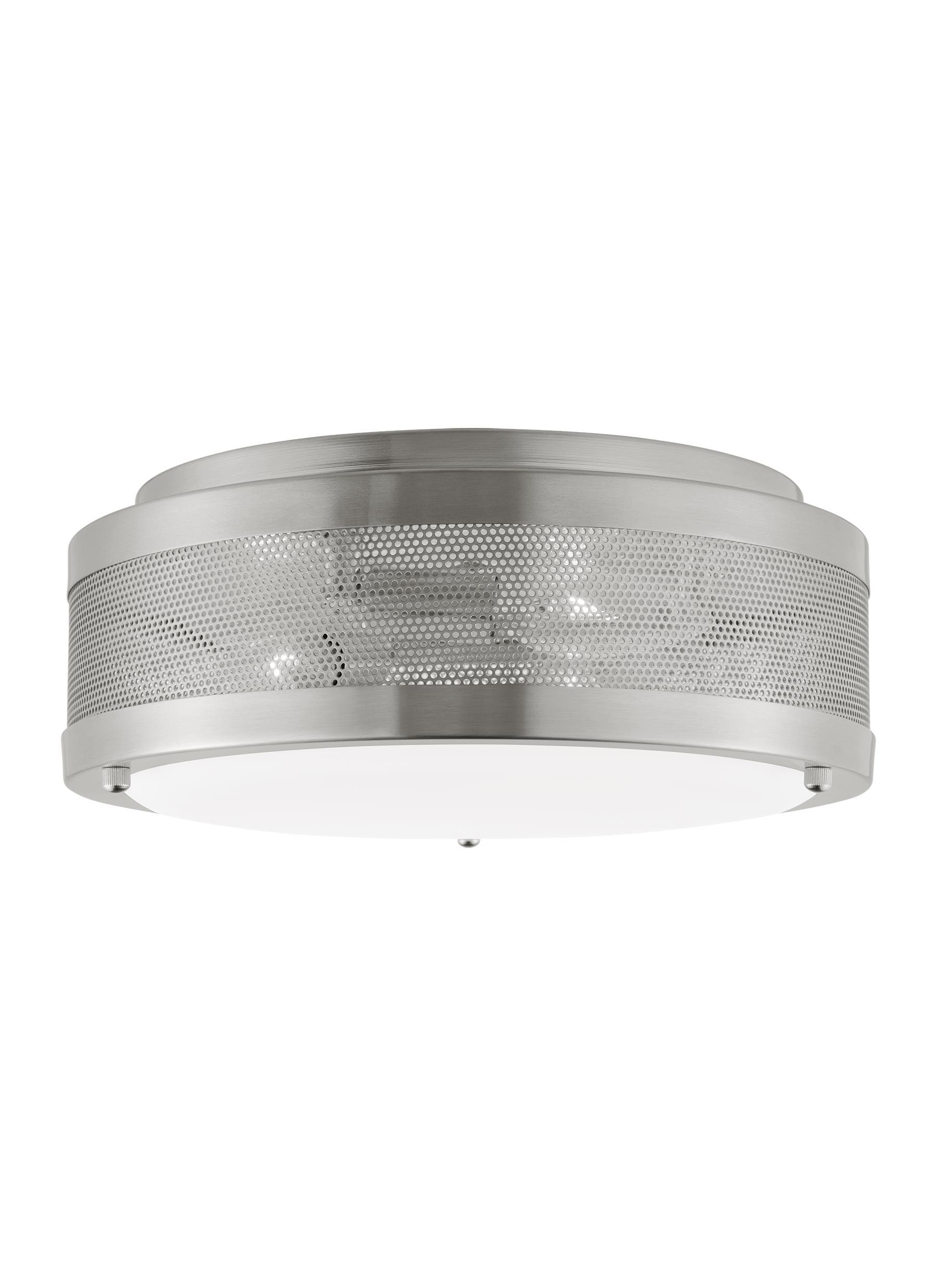 Generation Lighting 7532003-962 Vander 3 -Light 12-in White Flush Mount Light