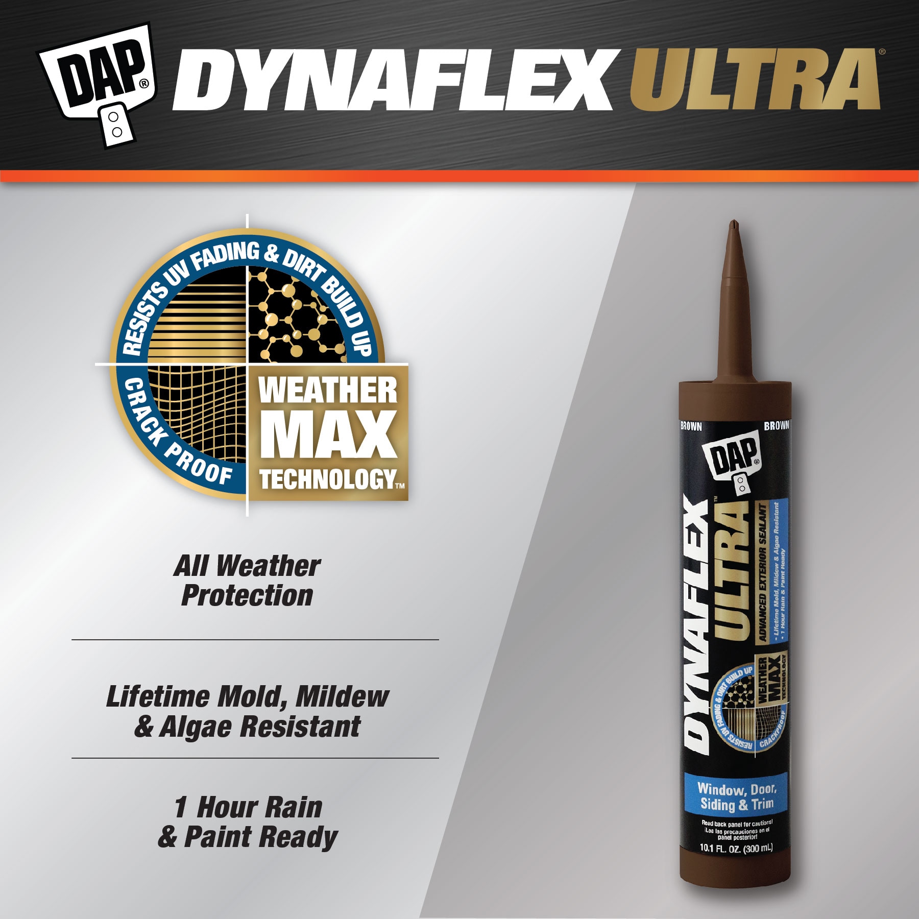 Ultra Dynaflex Caulk at Brown in 10.1-oz Caulk Latex department DAP Paintable the