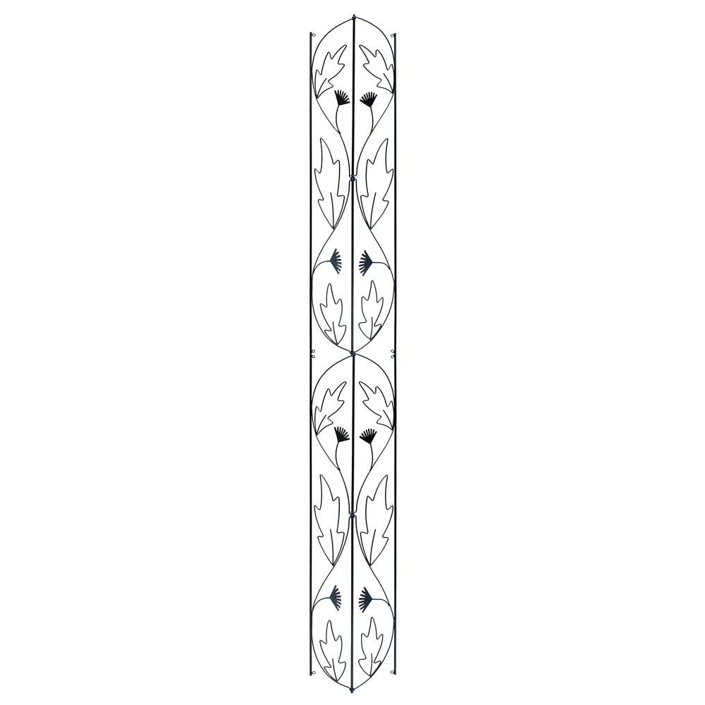 Minuteman International FT-47 11.5-Inches W x 92-Inches H Black Powder Coat Wrought iron Garden Trellis For Climbing Plants For Cucumbers For Roses For Tomatoes